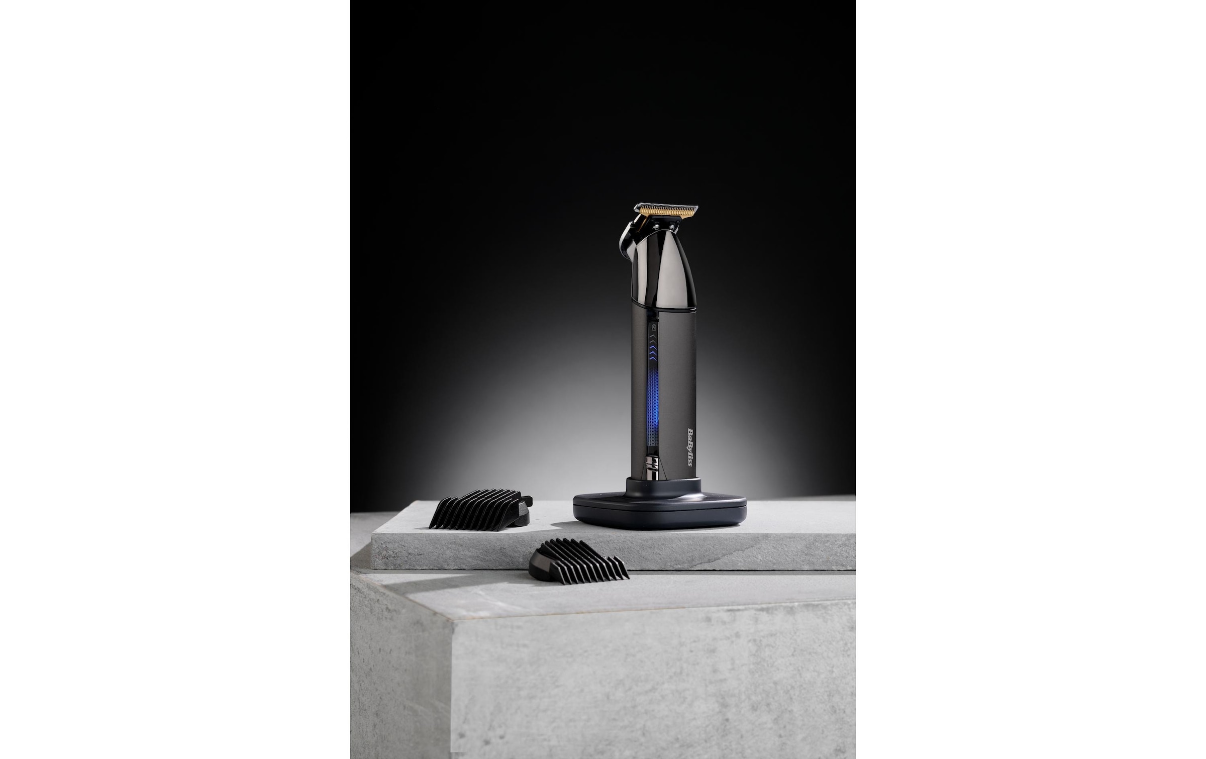 BaByliss Tondeuse à barbe »BaByliss Super-X Metal Barttrimmer, Bartschneider, wasserdicht, T996E« 2 Aufsätze Japanischer Stahl, 2 Kammaufsätze mit 6 Positionen 1–6mm, kabellos