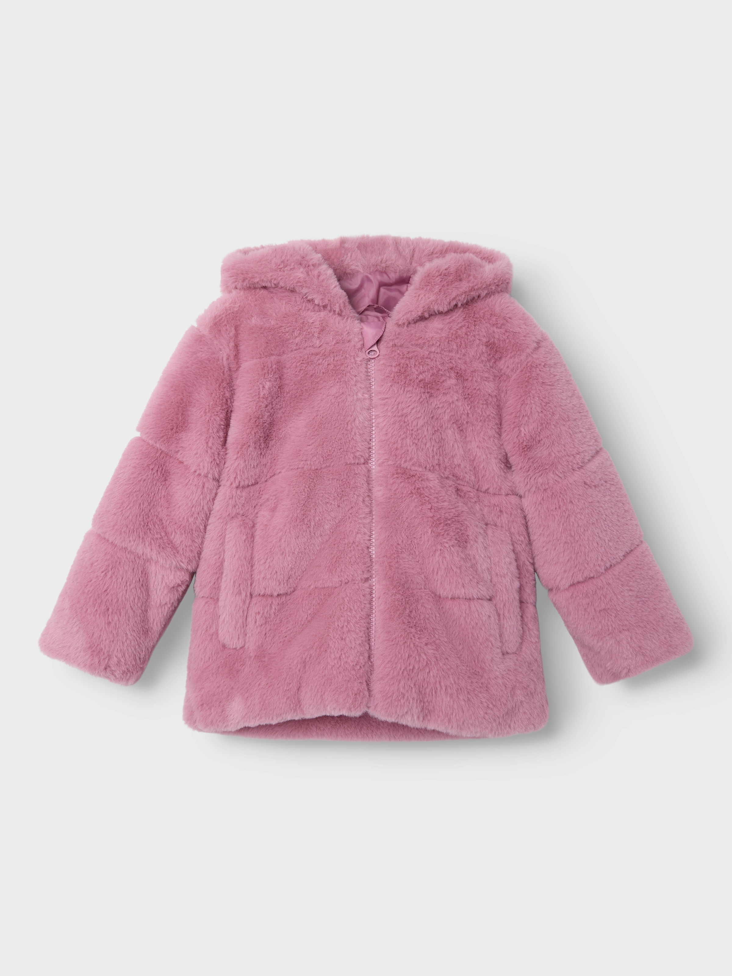 Name It Fellimitatjacke »NMFMILA FAUX FUR JACKET W HOOD PB«, mit Kapuze
