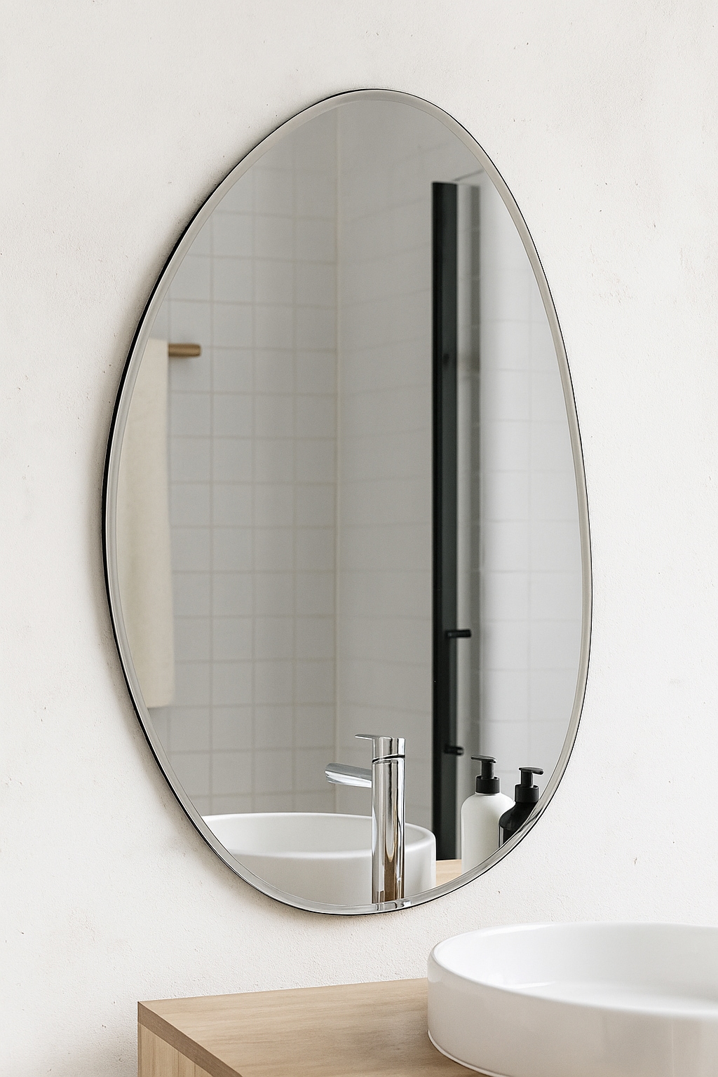 s.Oliver Miroir mural »Lucee« ovalförmig, ca. 88,5x59cm, mattierter dezenter Rahmen