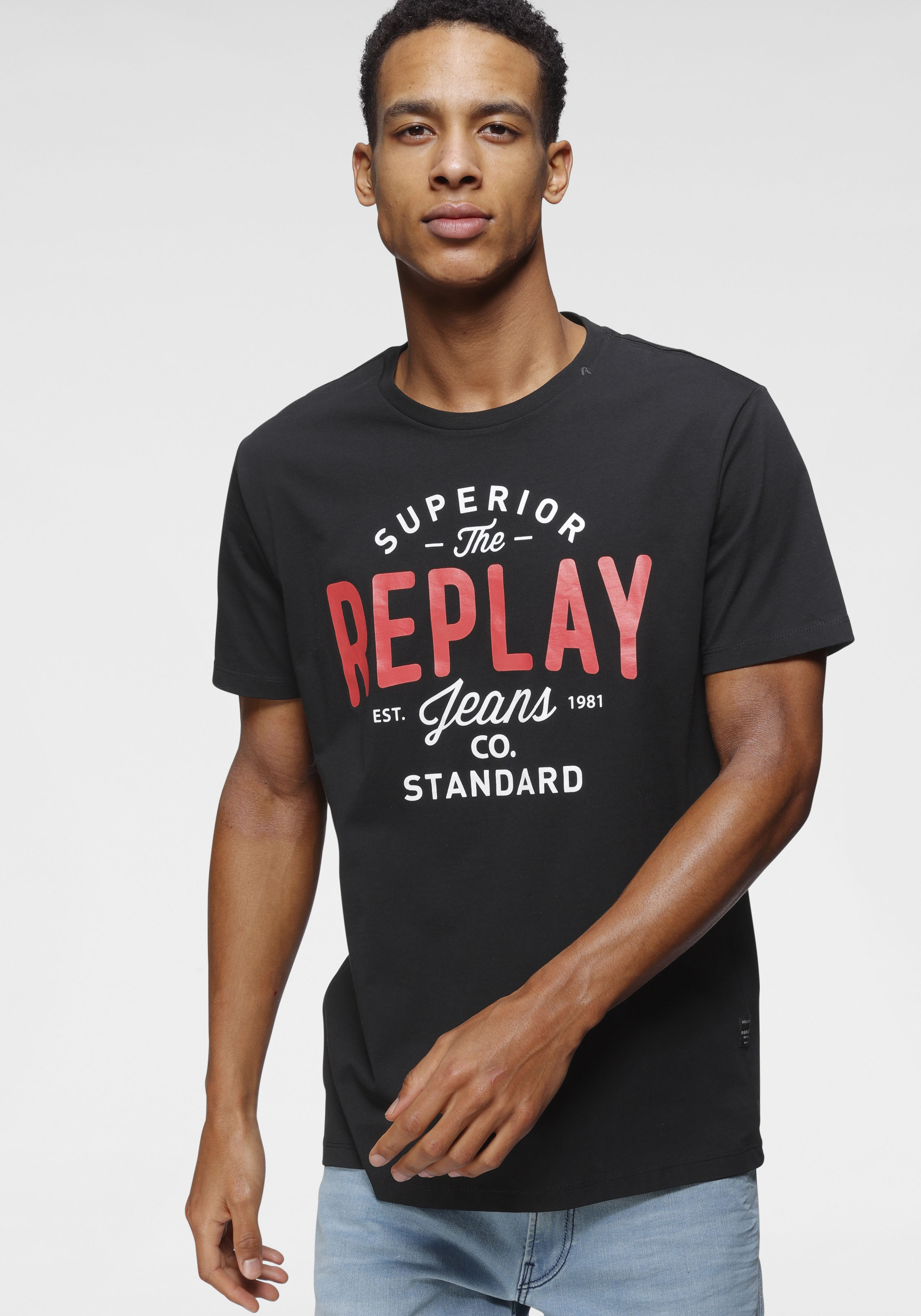 T-Shirt, mit Markendruck