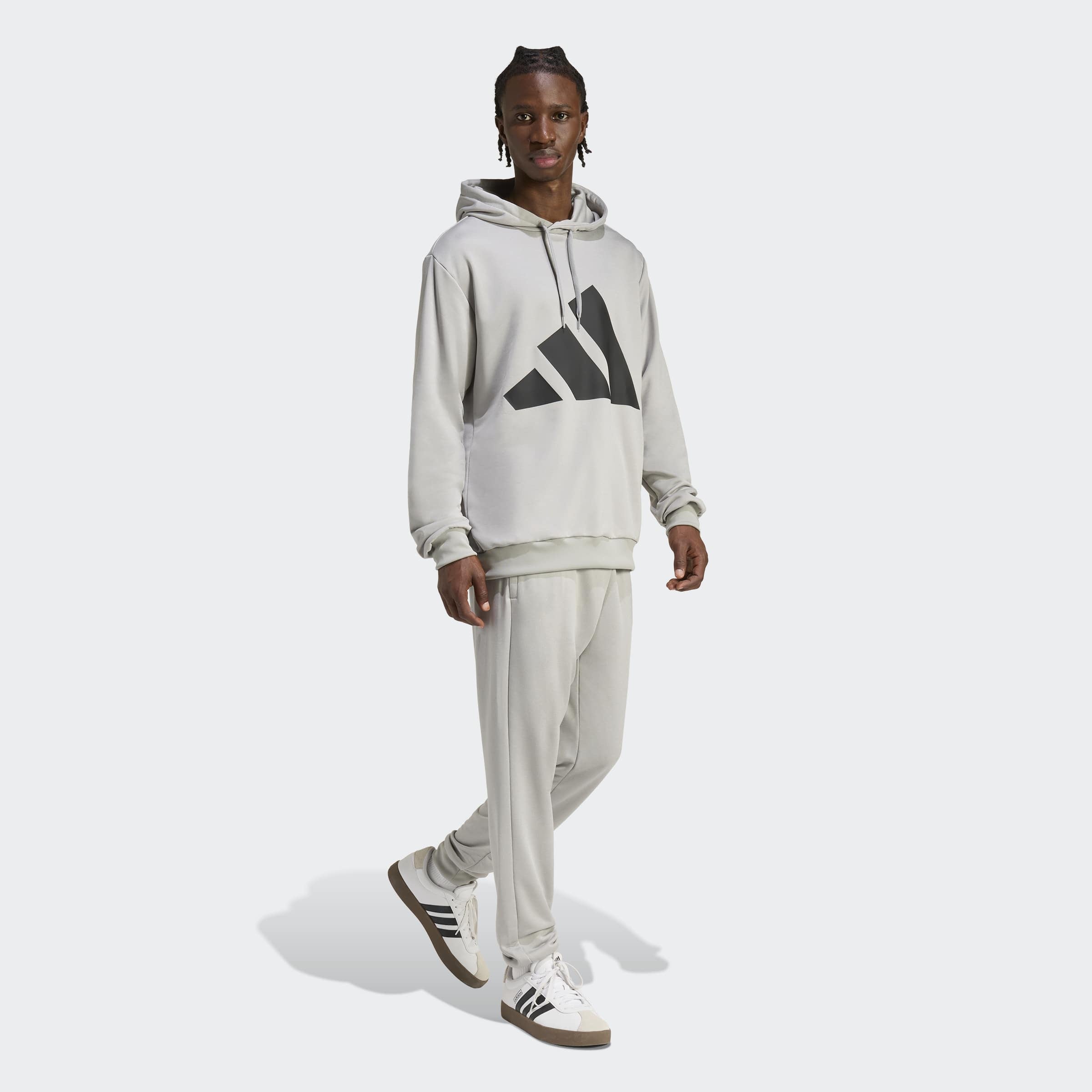 adidas Sportswear Trainingsanzug »BIG LOGO HOODED« 2 tlg. Set aus Hose und Hoodie, aus French-Terry-Material, zweiteilig