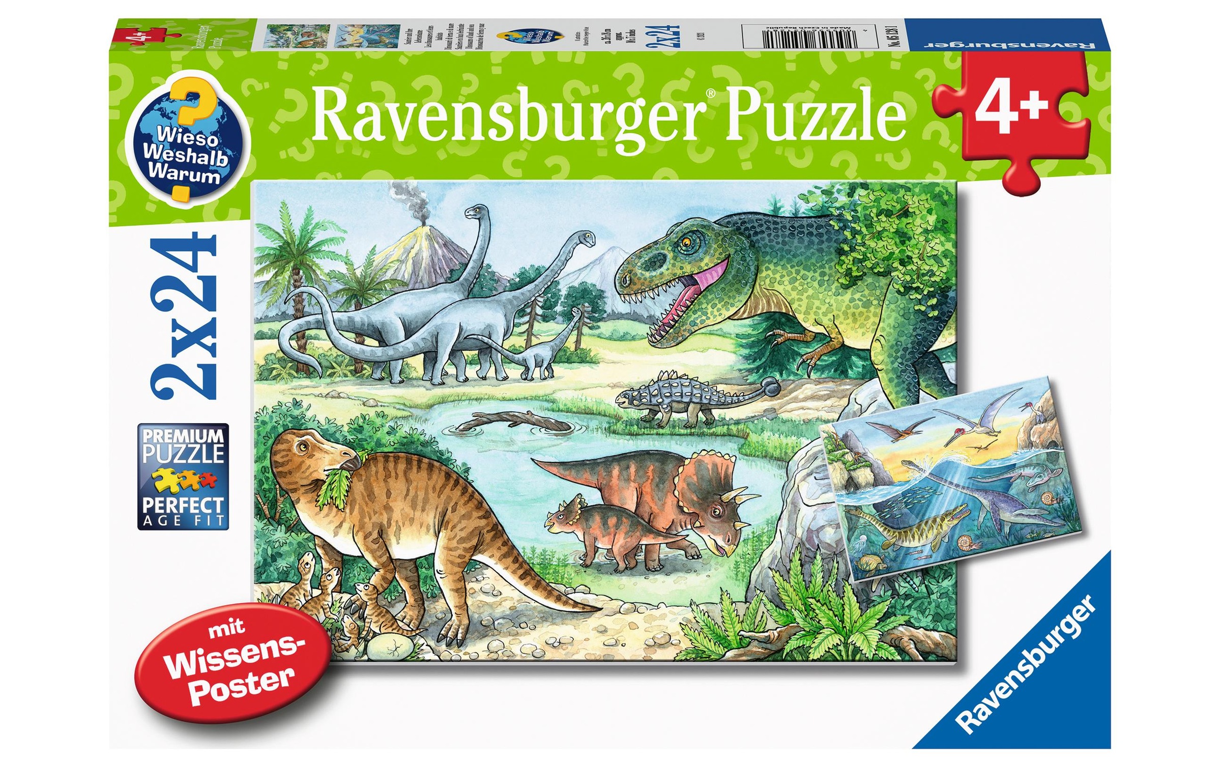 Image of Ravensburger Puzzle »Saurier und ihre Lebensräume«, (48 tlg.) bei Ackermann Versand Schweiz