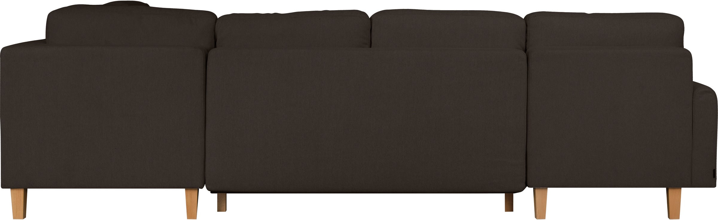 Home affaire Wohnlandschaft »TRIPLO U-Form wahlweise mit Schlaffunktion, B/T/H: 310/192/90 cm«, Schlafsofa, auch mit Bettkasten, Steppung im Rückenkissen
