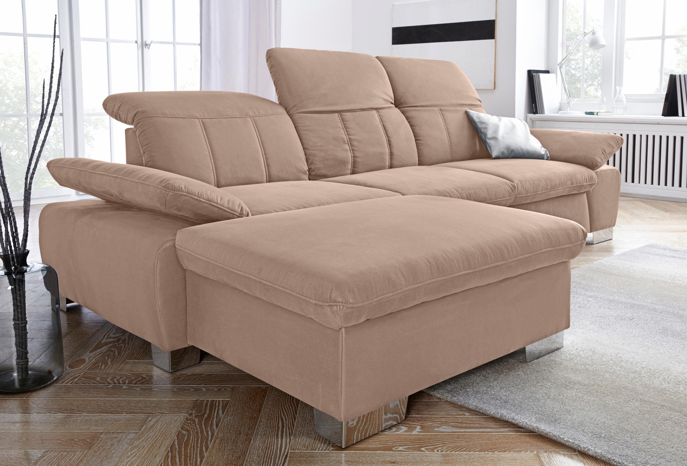 Image of DOMO collection Ecksofa »Milan«, mit Rückenverstellung und Federkern, wahlweise mit Bettfunktion bei Ackermann Versand Schweiz