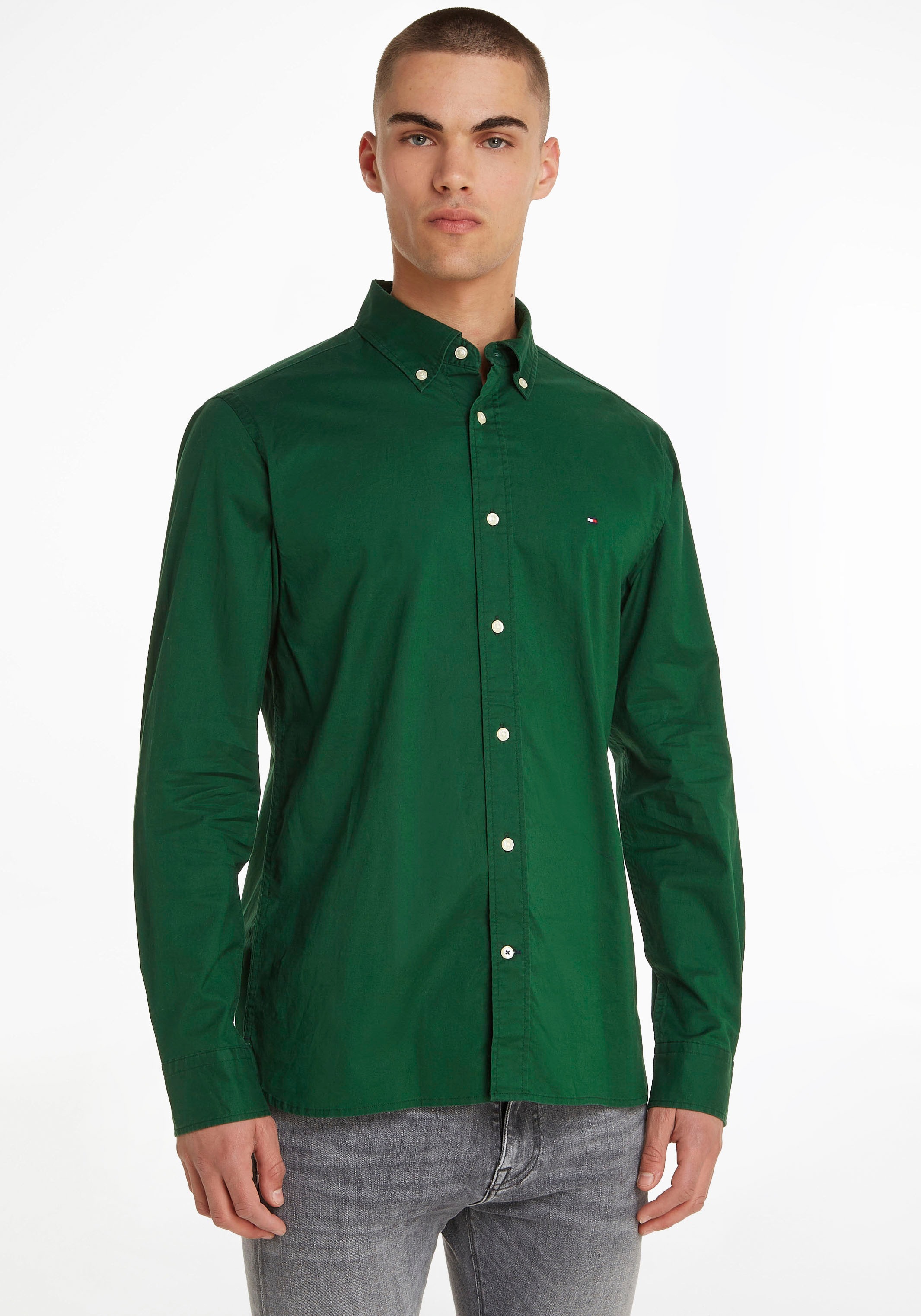 Tommy Hilfiger Langarmhemd »FLEX POPLIN RF SHIRT«, (1 tlg.), mit Tommy Hilfiger... kaufen