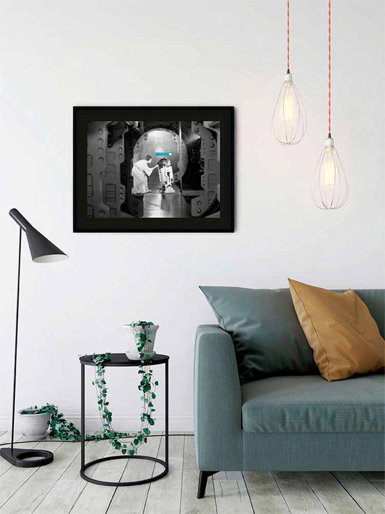 Komar Bild »Star Wars Classic Leia R2D2 Upload«, Star Wars, (1 St.), Wandbild zur Dekoration im Kinderzimmer - ohne Rahmen