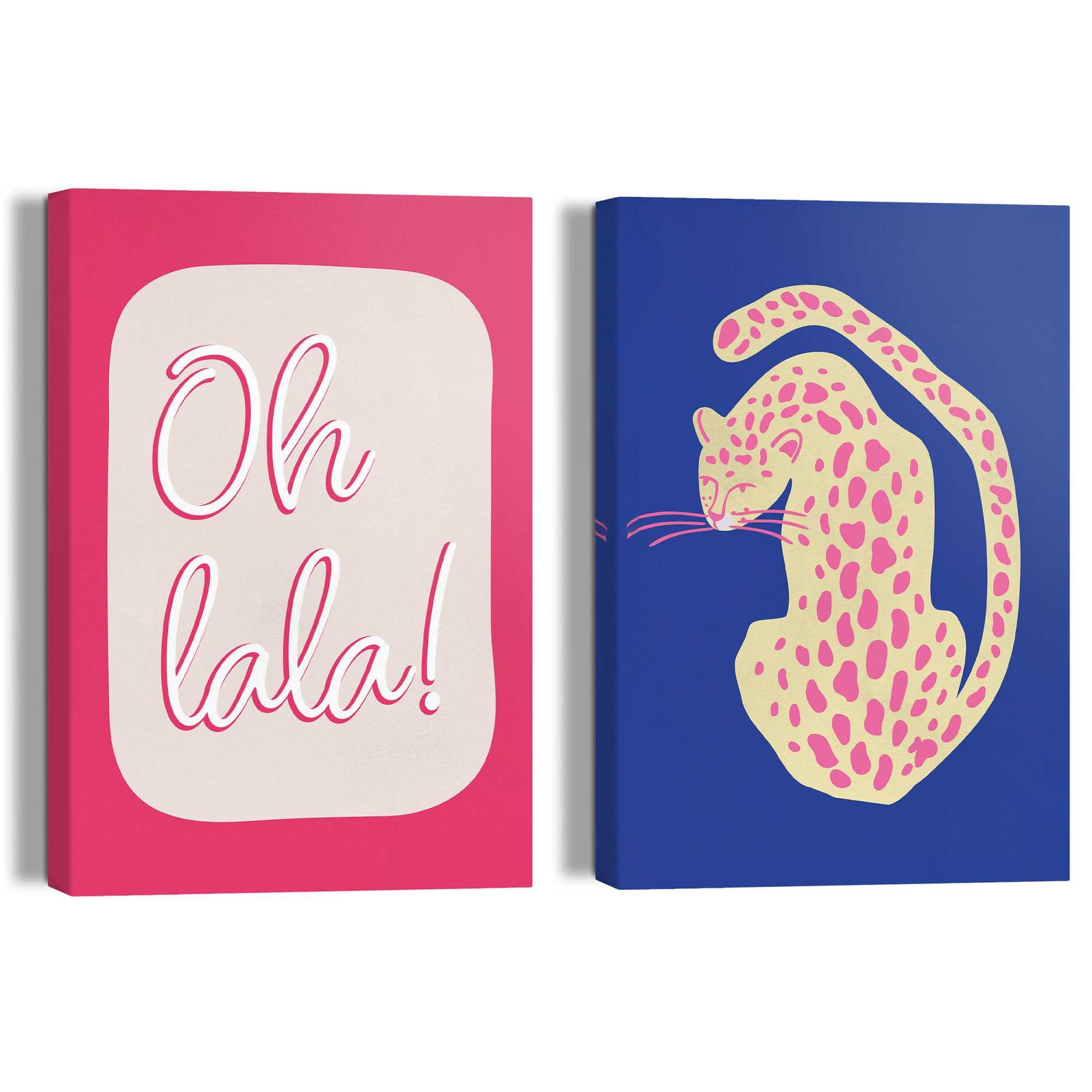 Image of Reinders Leinwandbild "Oh La La Tiger" Teenager Zimmer - Blau - Leinwand - Sprüche - 20x30 cm