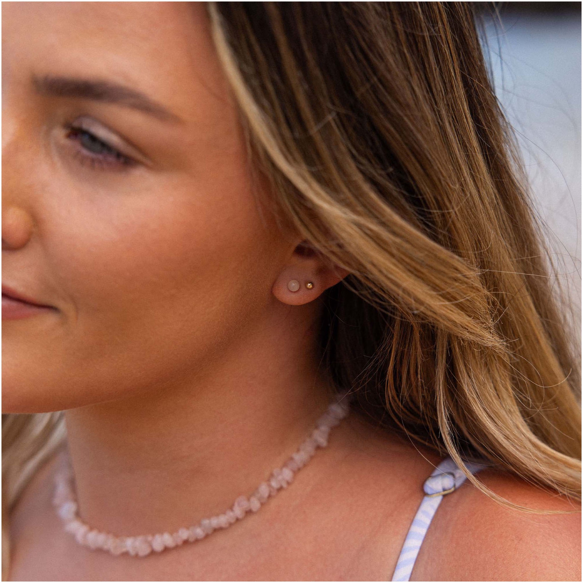 Purelei Paar Ohrstecker »Schmuck Geschenk Rose Quartz Ohrringe, 23381«, mit Rosenquarz