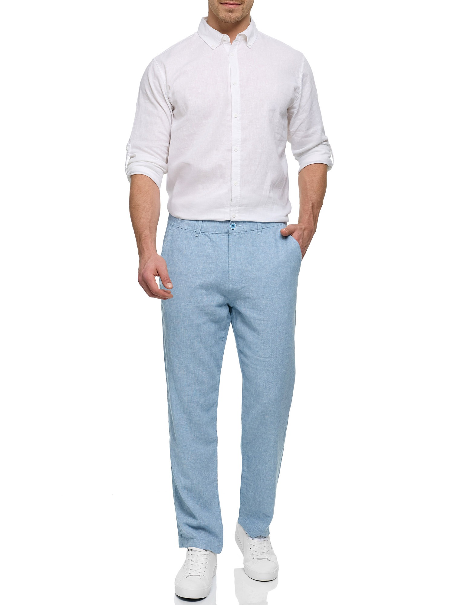 Indicode Leinenhose »INTrope Pant«  Sommerliches Material mit Leinen, regular fit