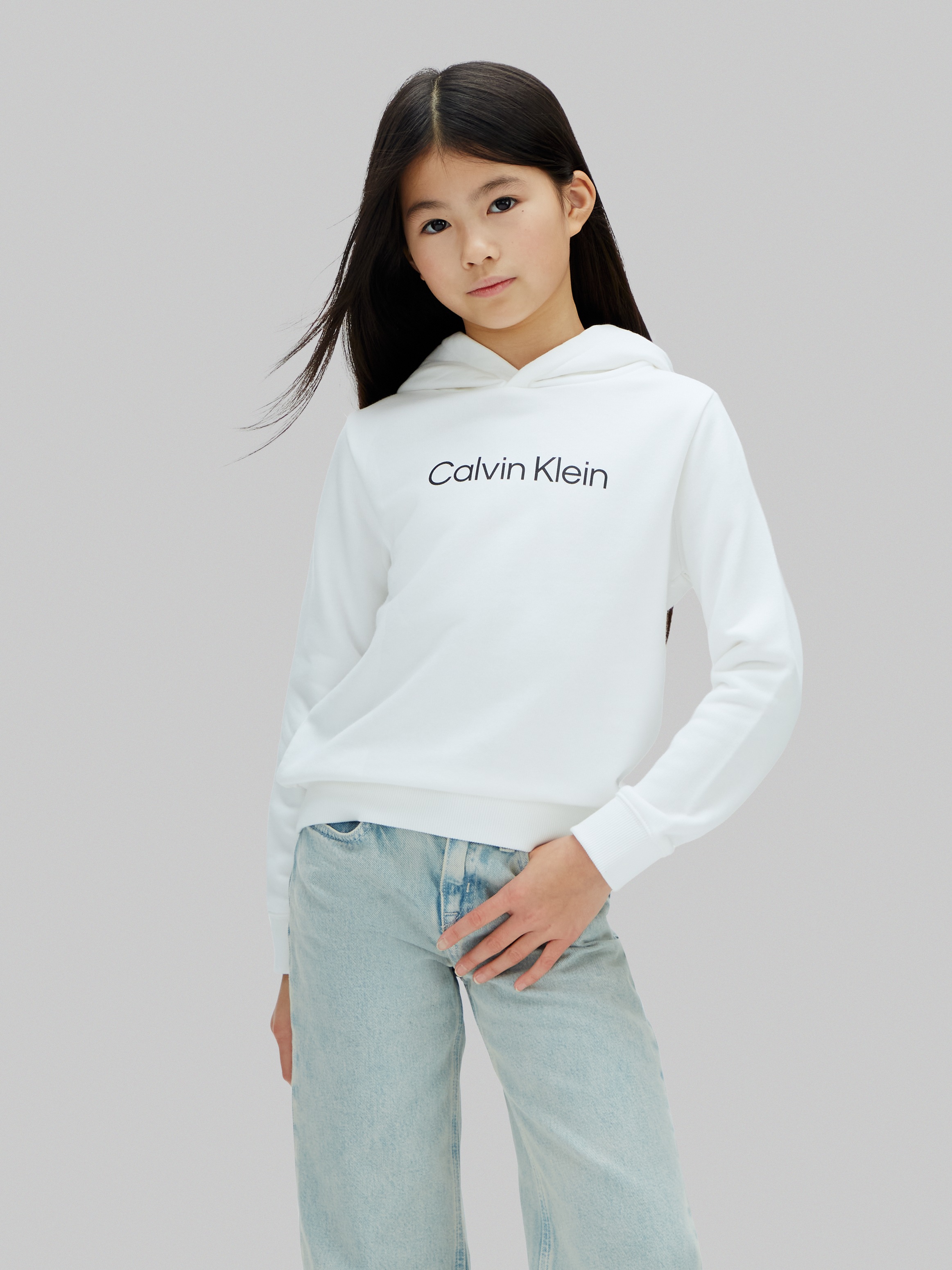 Image of Calvin Klein Jeans Kapuzensweatshirt "LOGO HOODIE", Regular fit für Kinder, mit Logoschriftzug