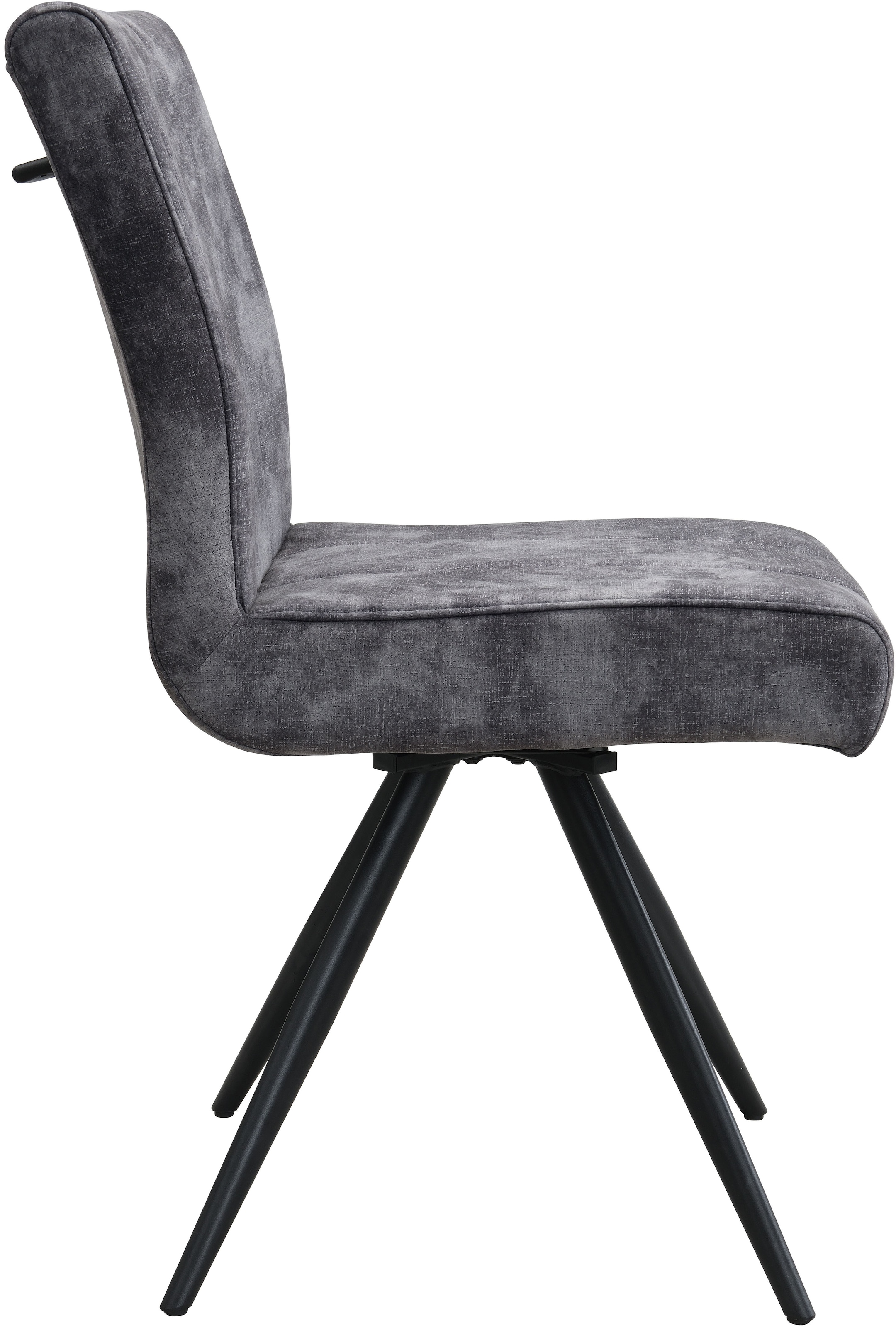 HELA Drehstuhl »PORTO« (Set) 1 Stk.4-Fuss, 360° drehbar, Federkorb, Vintage Velvet Optik, mit Griff