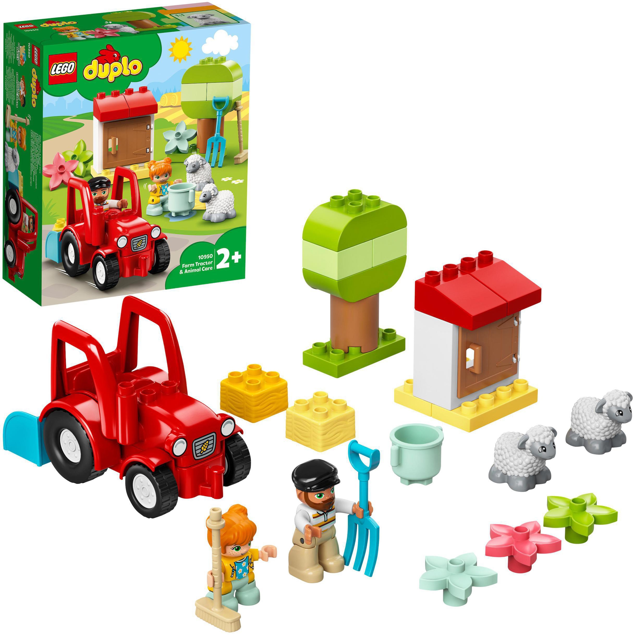 Image of LEGO® Konstruktionsspielsteine »Traktor und Tierpflege (10950), LEGO® DUPLO® Town«, (27 St.), Made in Europe bei Ackermann Versand Schweiz