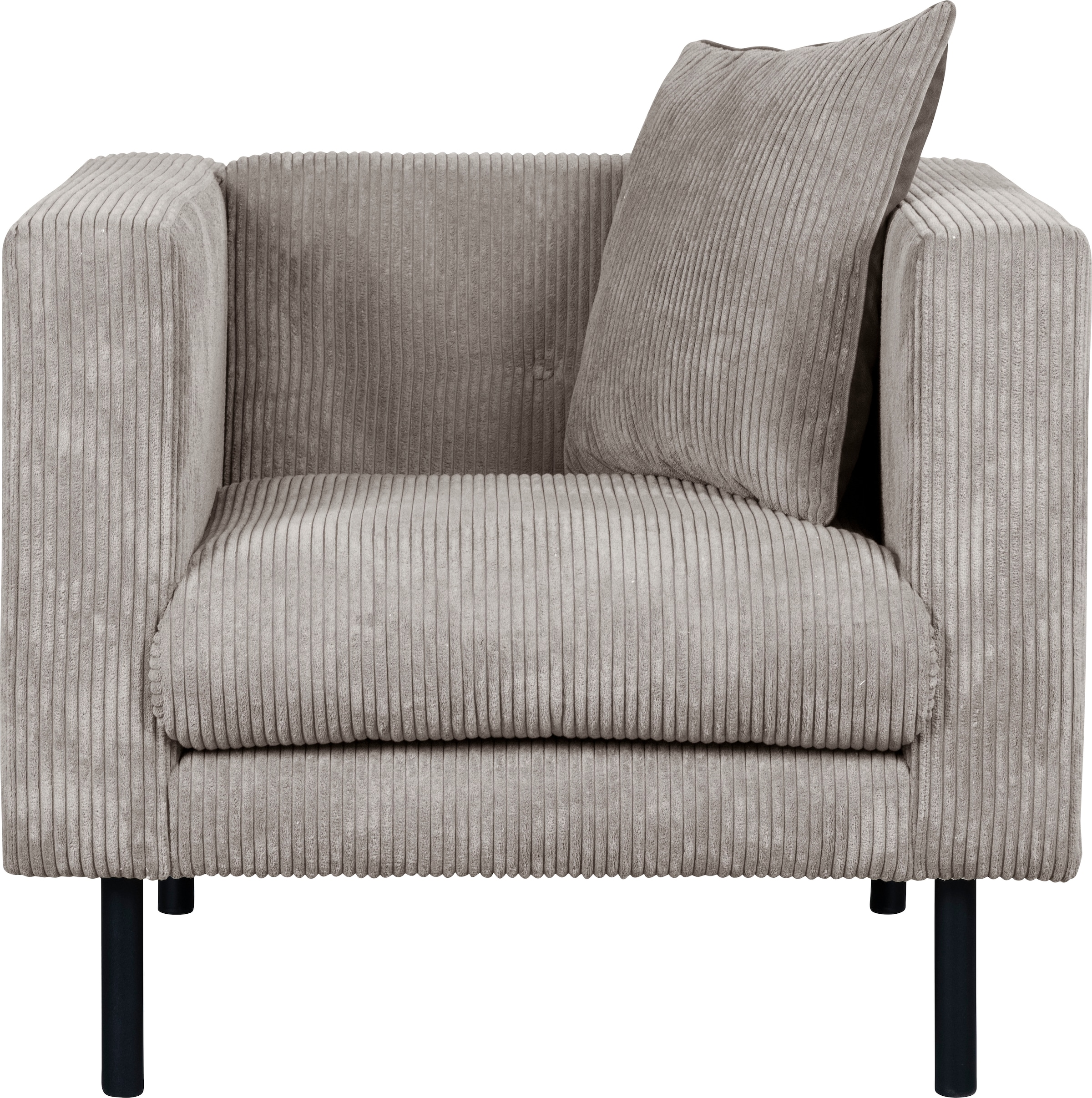 Home affaire Fauteuil »Lillibeth Cocktailsessel, Loungesessel, Masse B/T/H: 90/74/83 cm« Zierkissen als Wendekissen 45x45 cm, in Samtoptik oder Cord