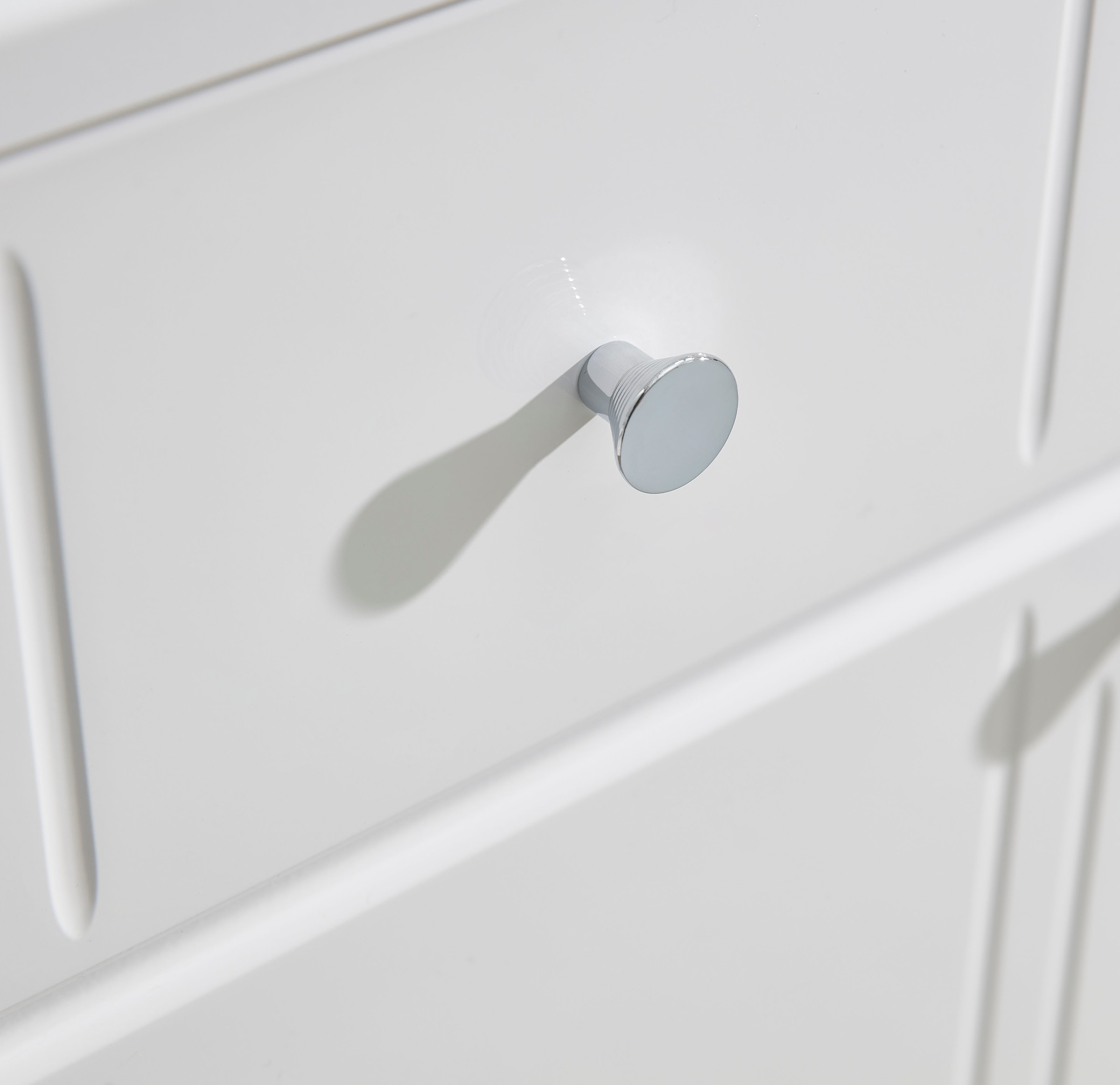 Saphir Armoire basse »Quickset 955 Badschrank mit 1 Tür, 1 Schublade, 32,5 cm breit« Meuble sous lavabo blanc brillant, poignées chrome brillant