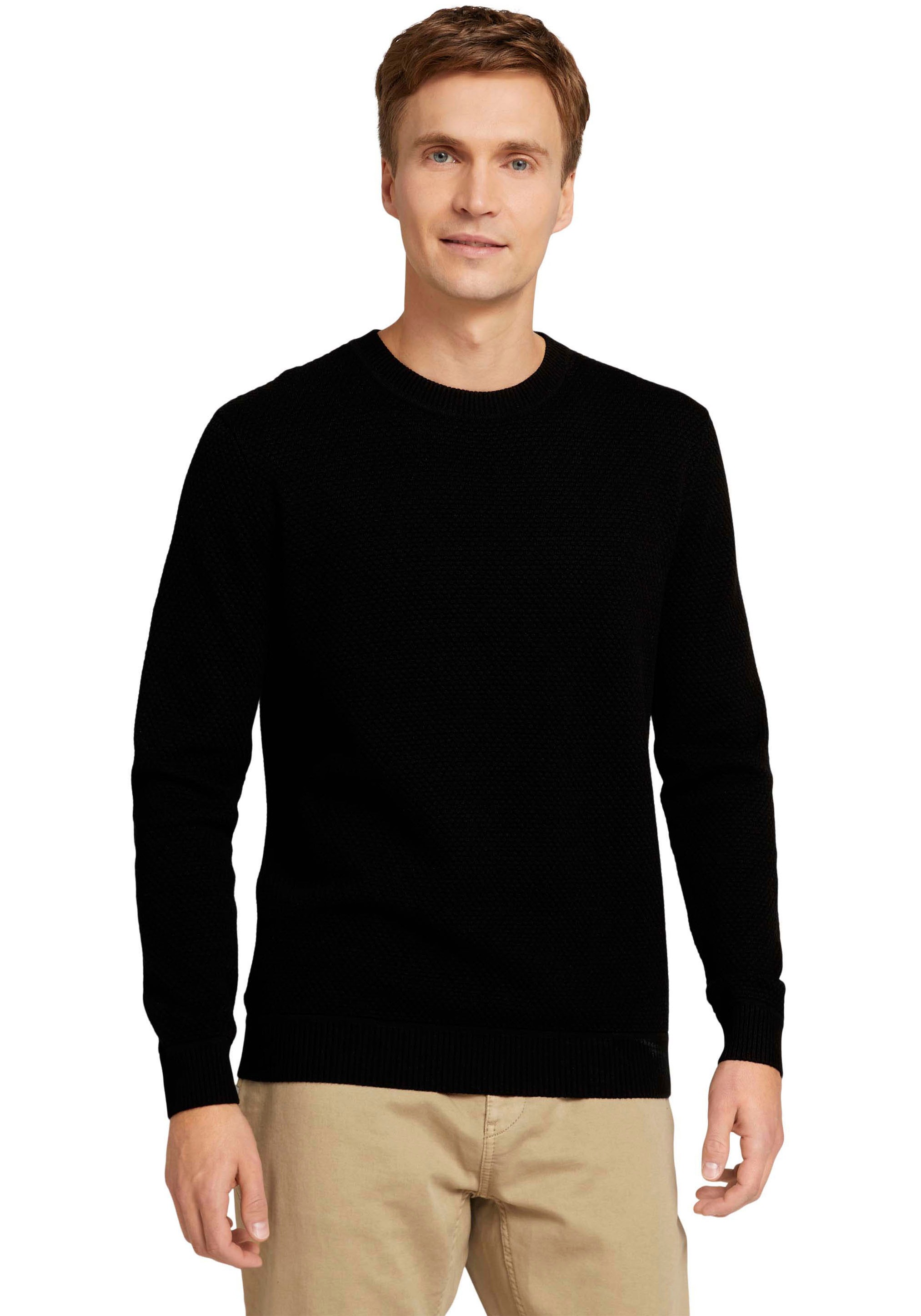 Image of TOM TAILOR Rundhalspullover, unifarben bei Ackermann Versand Schweiz