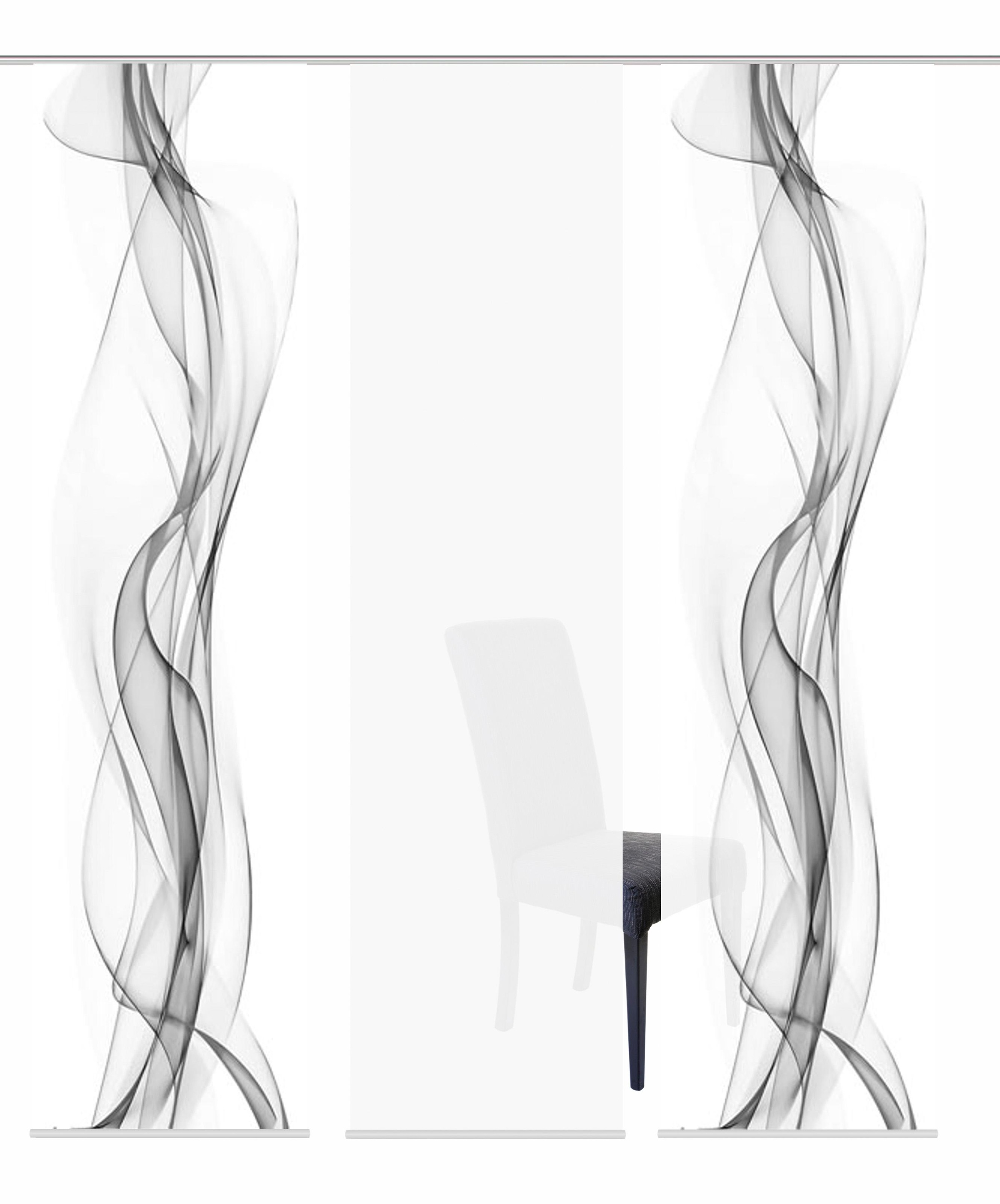 Image of HOME WOHNIDEEN Schiebegardine »3ER SET HAZE«, (3 St.), HxB: 245x60, Schiebevorhang 3er Set Digitaldruck bei Ackermann Versand Schweiz