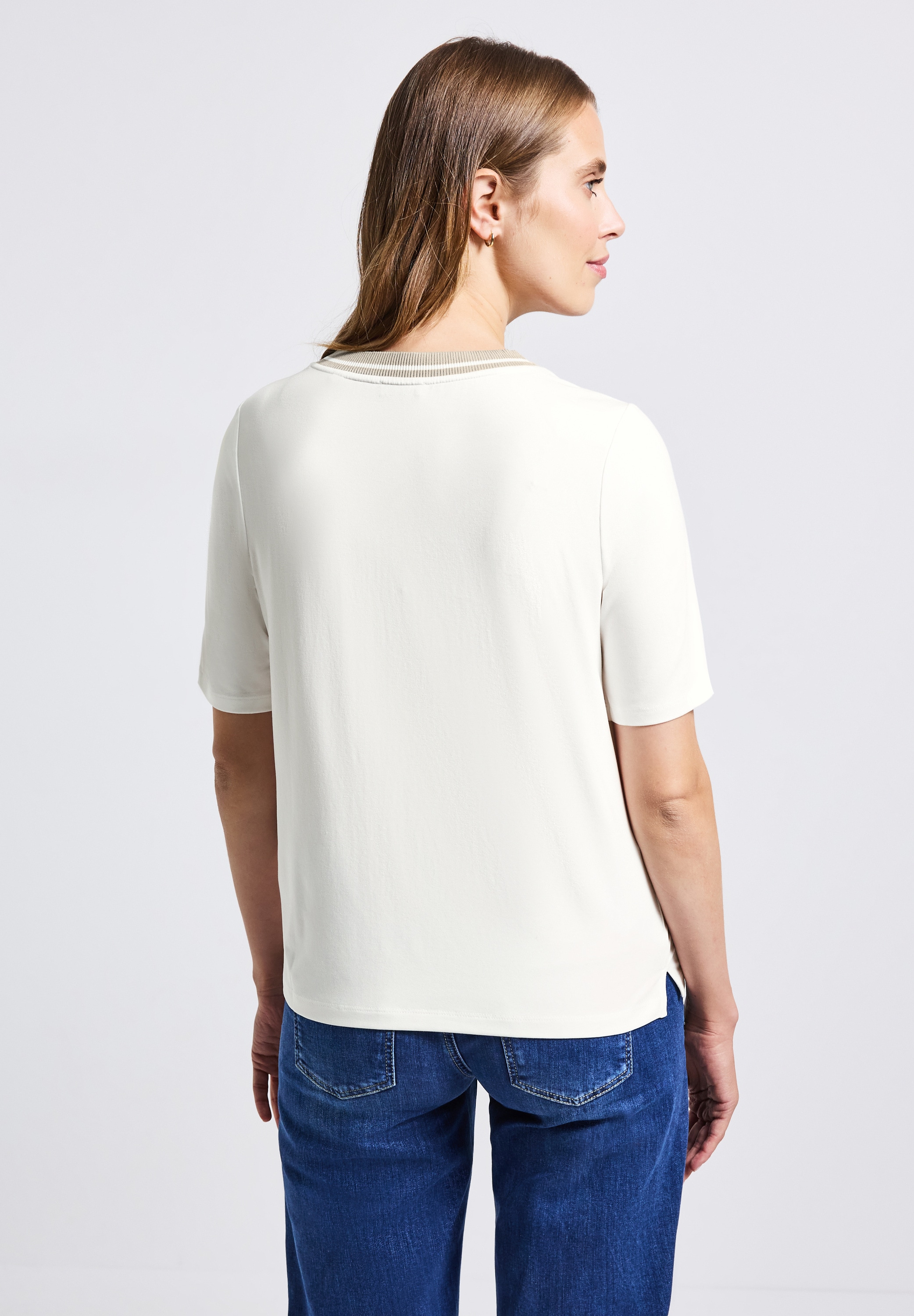 STREET ONE T-Shirt, mit Rippdetail