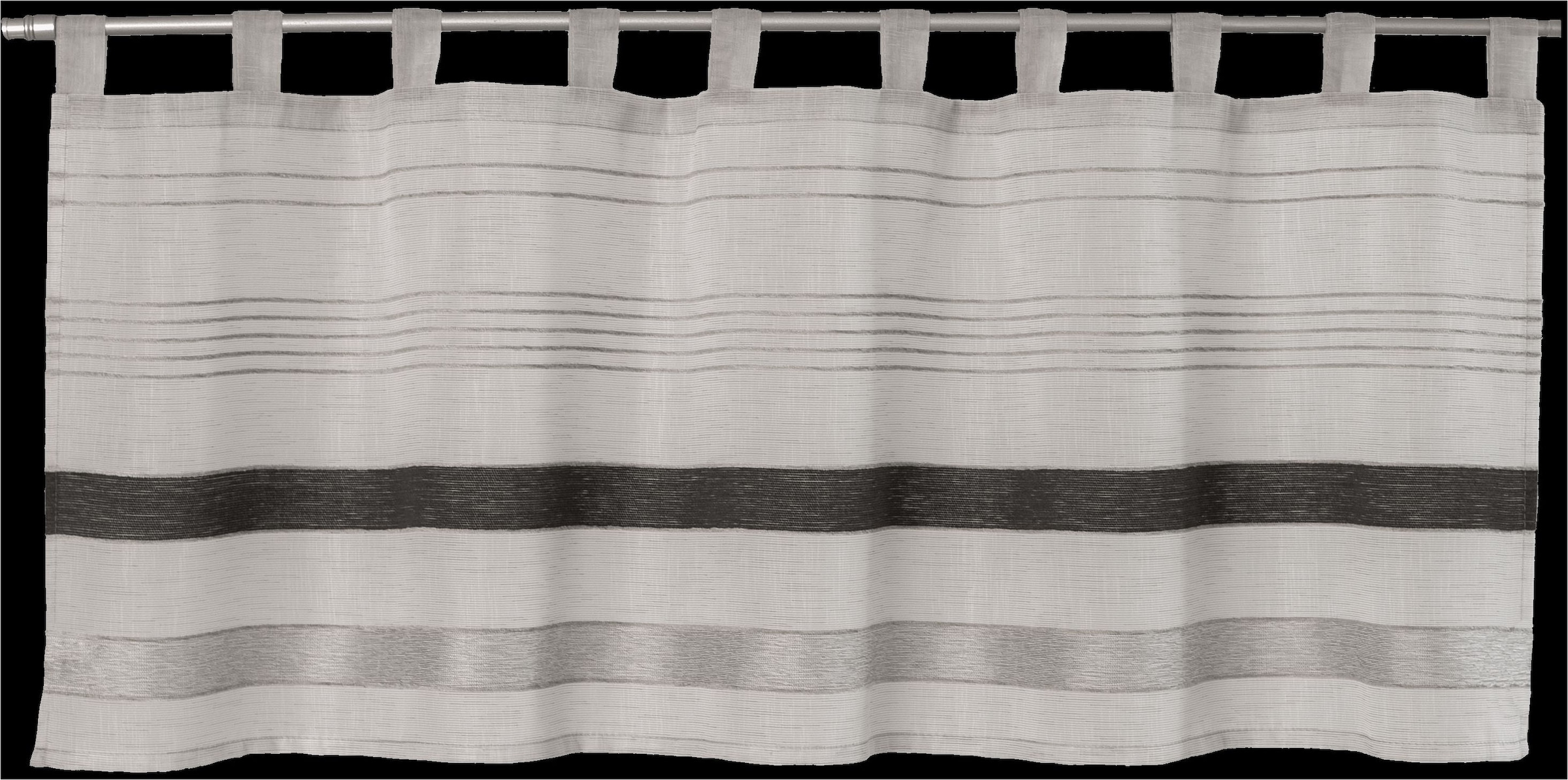 HOMING Rideau à vitres »Yara« Boucles 1 cuis tlg. 45 x 140 cm (hauteur x largeur), panneaux à boucles, rayures, rayures horizontales