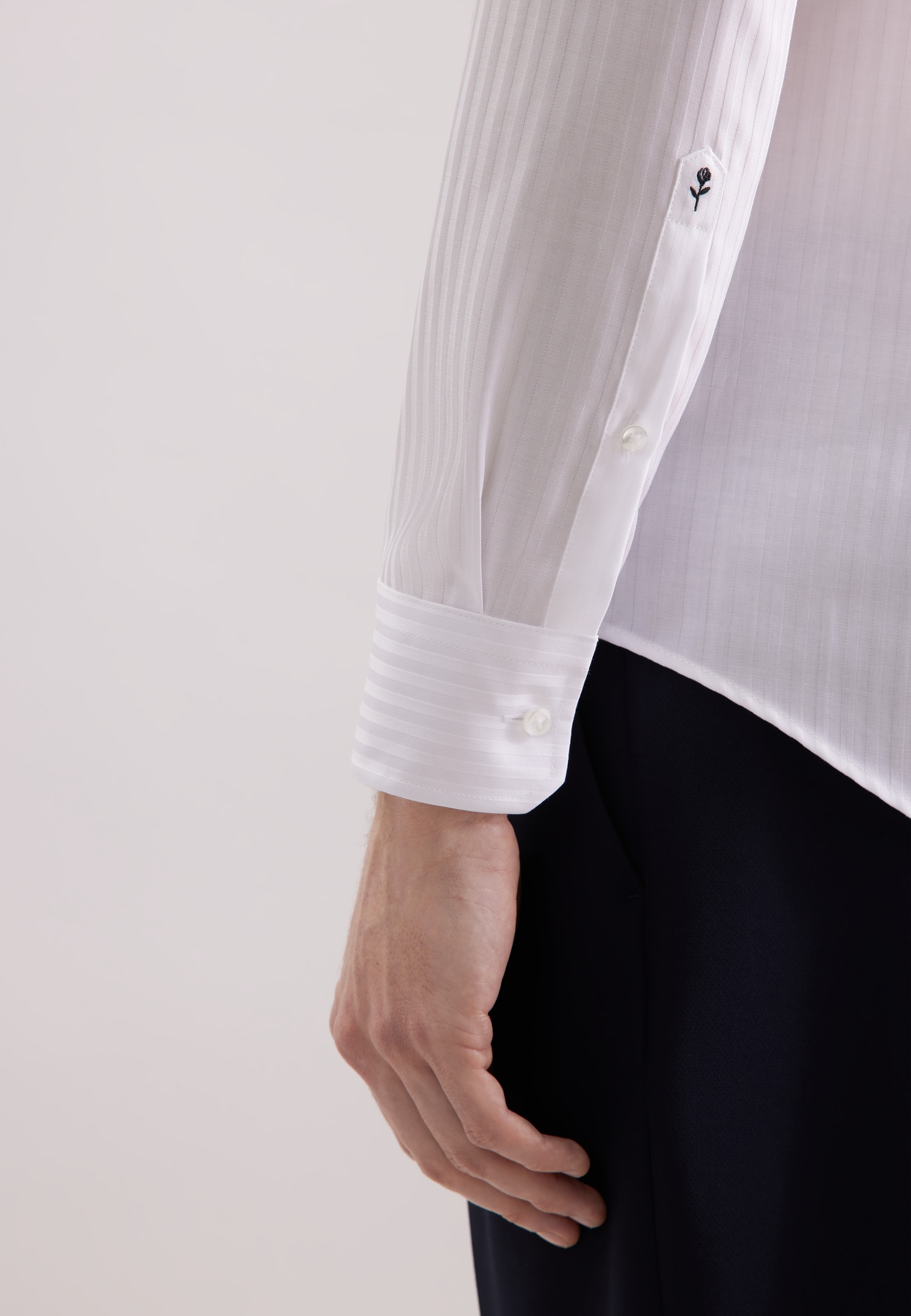 seidensticker Businesshemd »Schwarze Rose« Slim 1/1 Kentkragen Gestreift