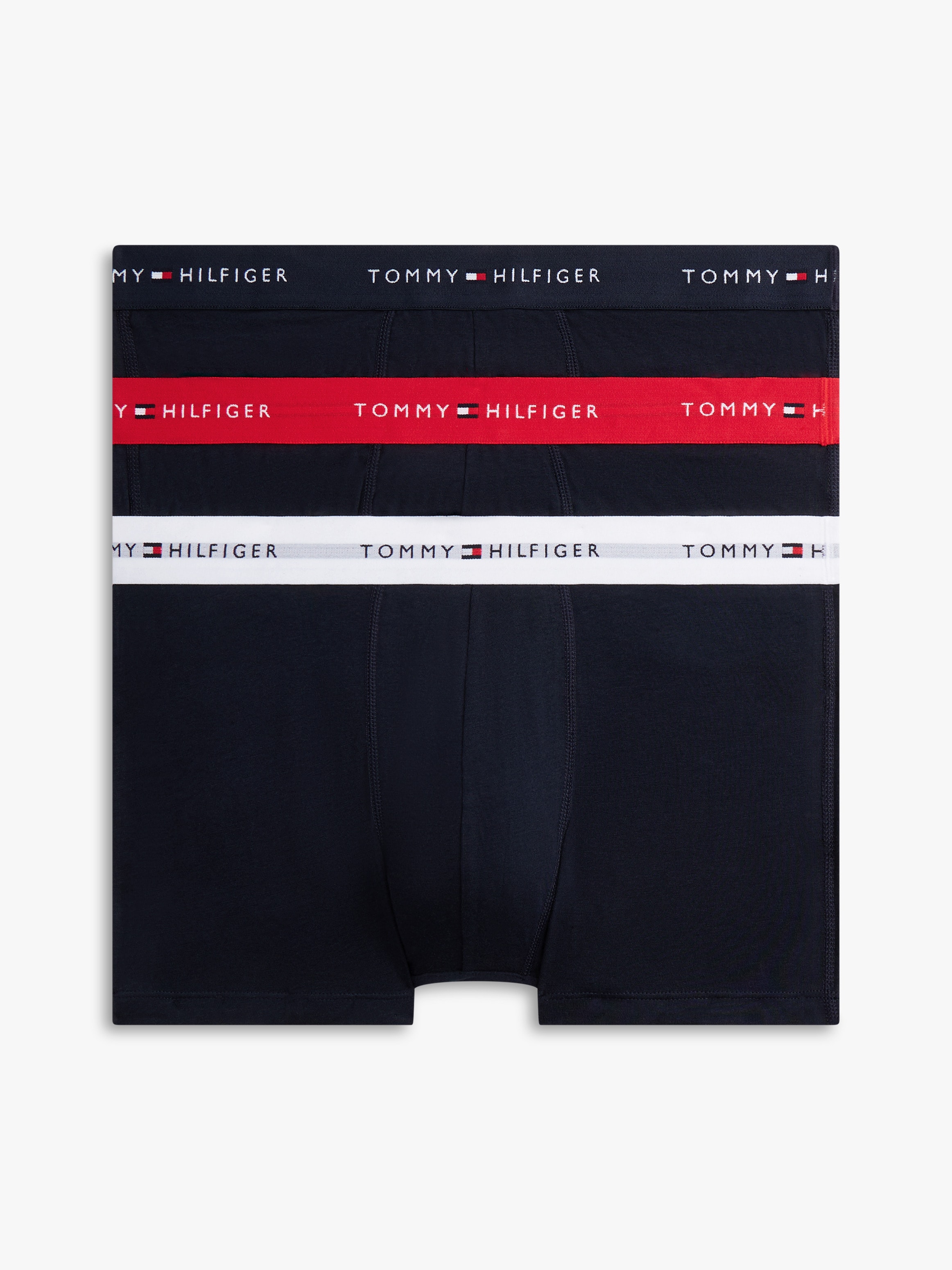 Tommy Hilfiger Underwear Trunk »TRUNK 3 PACK« 3 Stk. mit kontrastfarbenem Logobund
