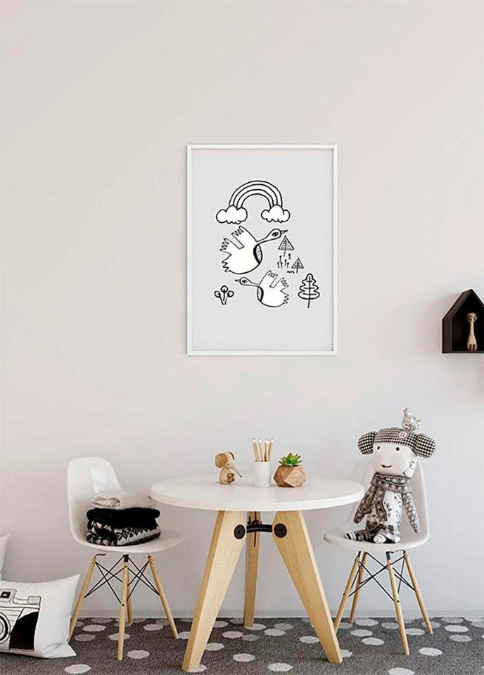 Komar Poster »Scribble Birdy«, Tiere, (Packung, 1 St., Anzahl Teile 1),  Kinderzimmer, Schlafzimmer, Wohnzimmer versandkostenfrei auf