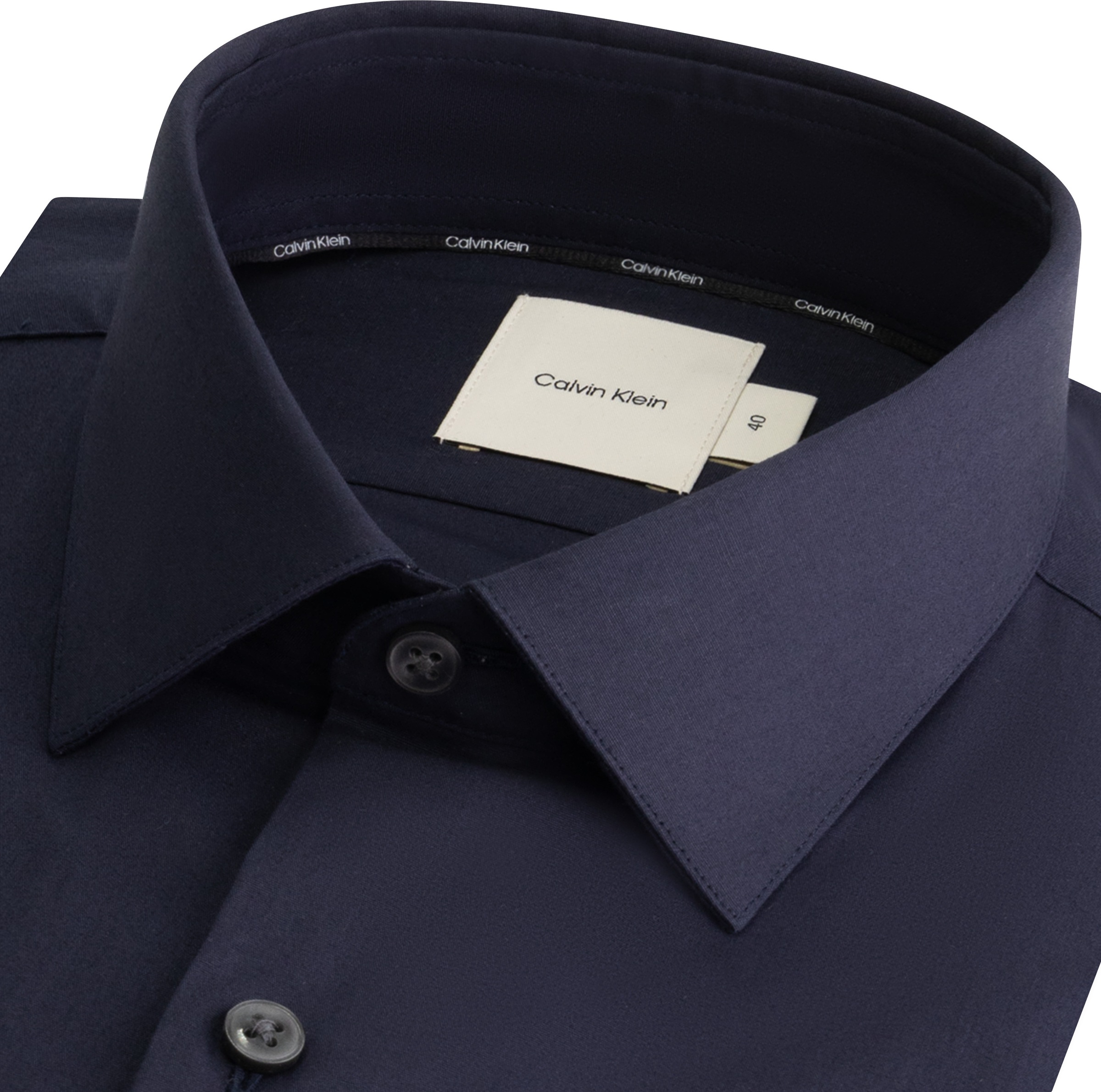 Calvin Klein Businesshemd »SLIM ESNTL POPLIN NOS STR SLD«, Mit Monogramm-Stickerei