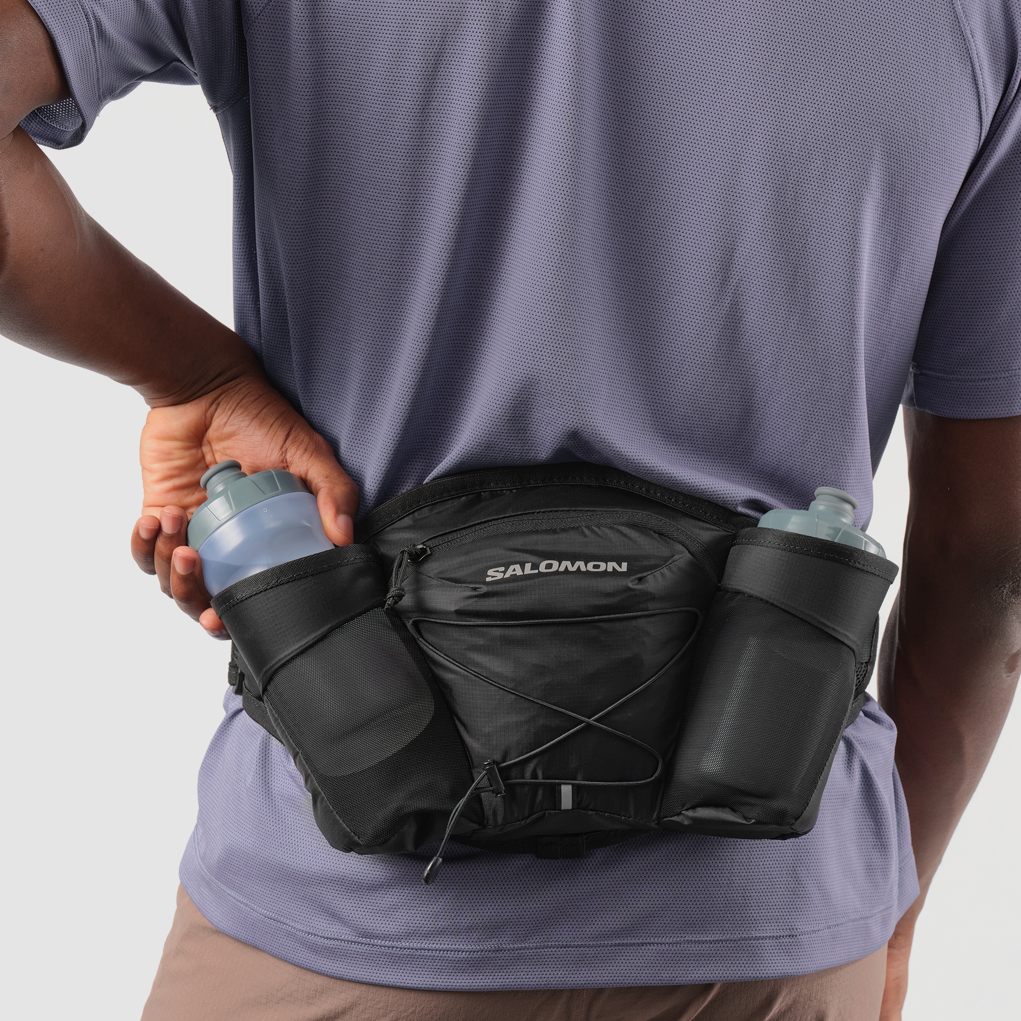 Salomon Ceinture de marche »CROSS BELT 2 BOTTLES« sportlicher Stil, zum Durchziehen