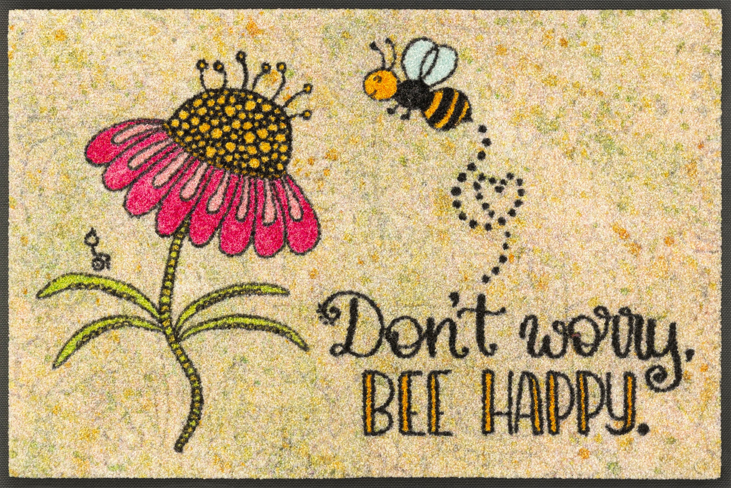 Fussmatte »Bee Happy«, rechteckig