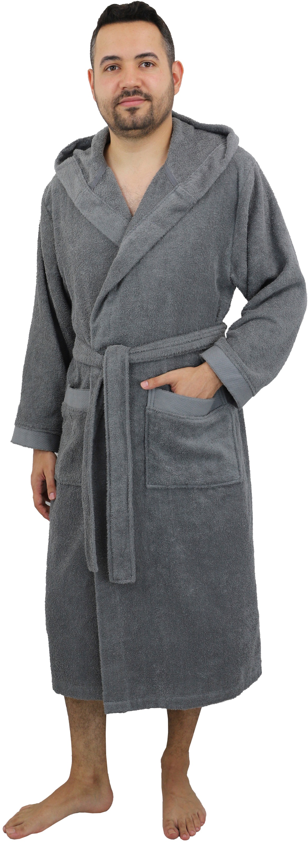 Image of GOODproduct Unisex-Bademantel "Tailles, ideal für Sauna & Spa, Hotelbademantel, Morgenmantel" 1 Stk. langer Bademantel für Damen und Herren, 100% Baumwolle, XS-3XL