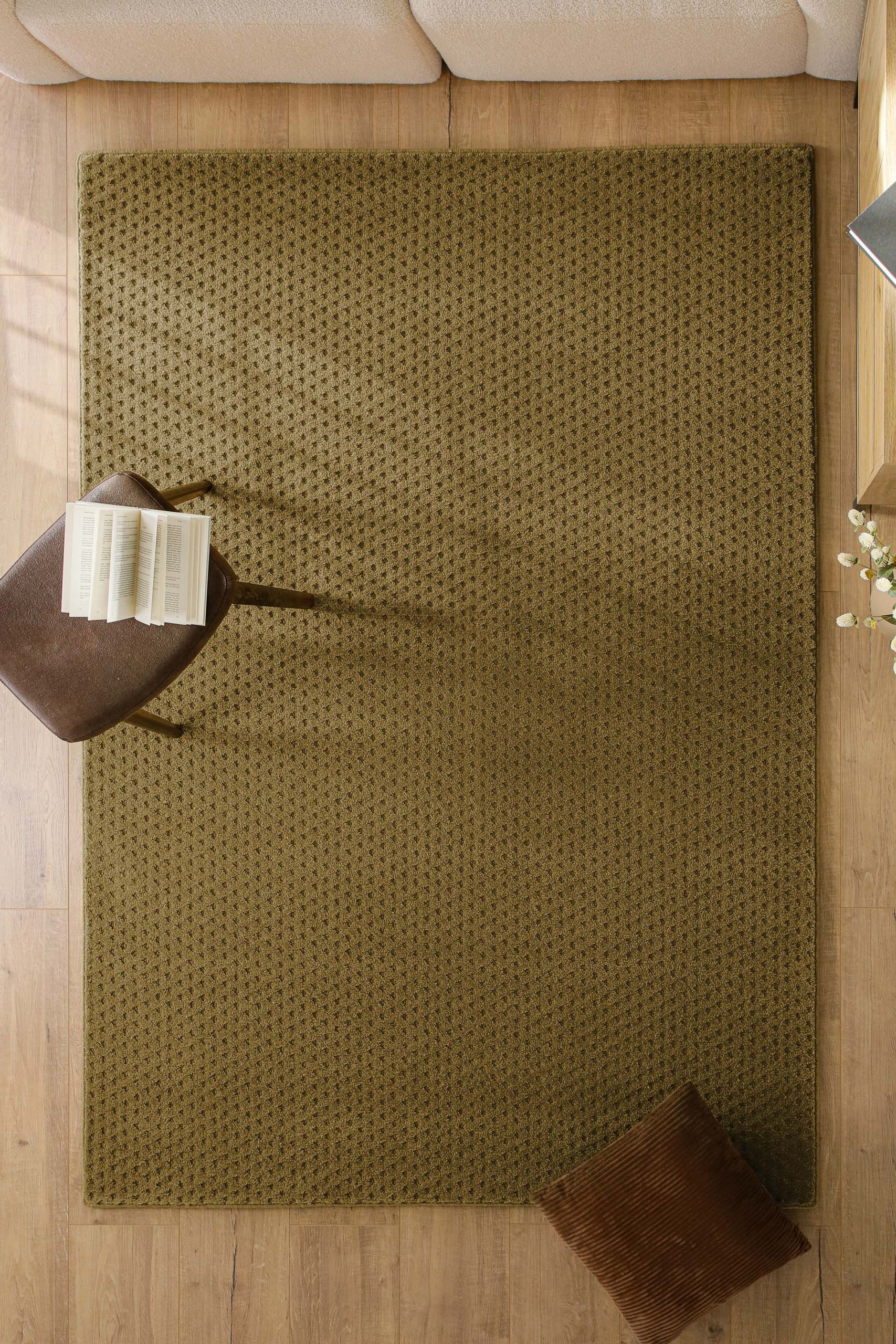 Image of Wecon home Teppich "Castello THREE" rechteckig 7 mm Höhe Schurwolle, Kurzflor mit Hoch-Tief-Effekt, Wohnzimmer, Punktmuster