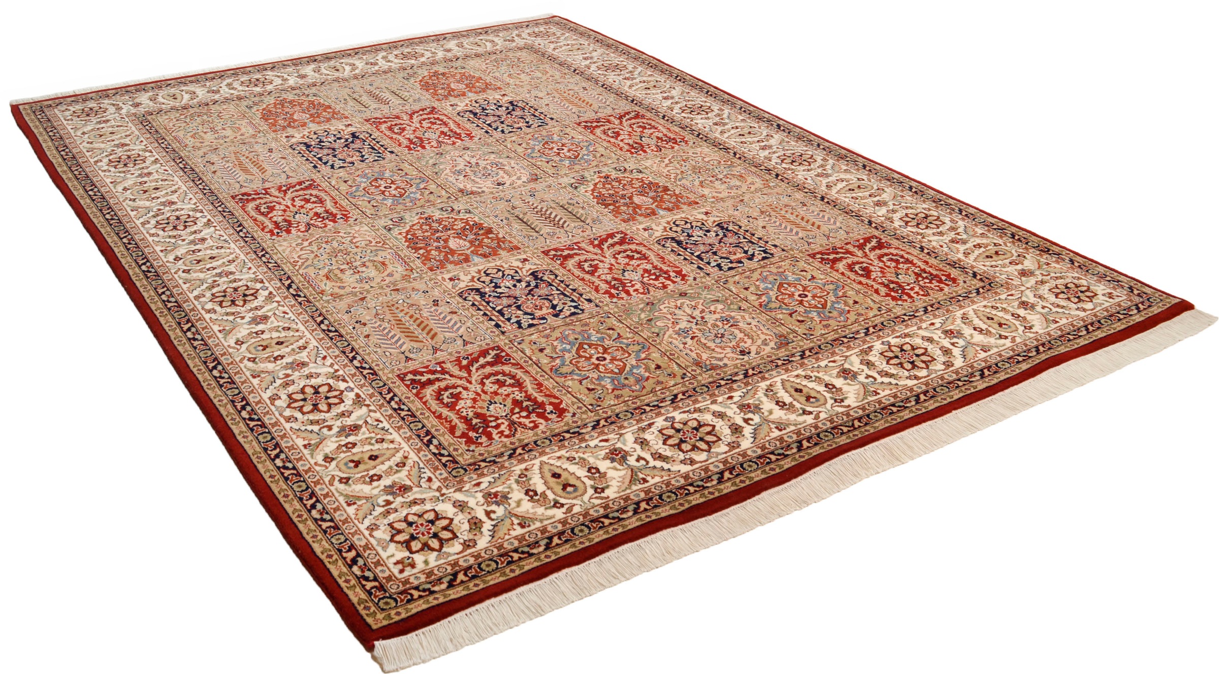 Image of THEKO Orientteppich »Baktyari N«, rechteckig, 12 mm Höhe, Flor aus 30% Seide, handgeknüpft, mit Fransen, ideal im Wohnzimmer & Schlafzimmer bei Ackermann Versand Schweiz