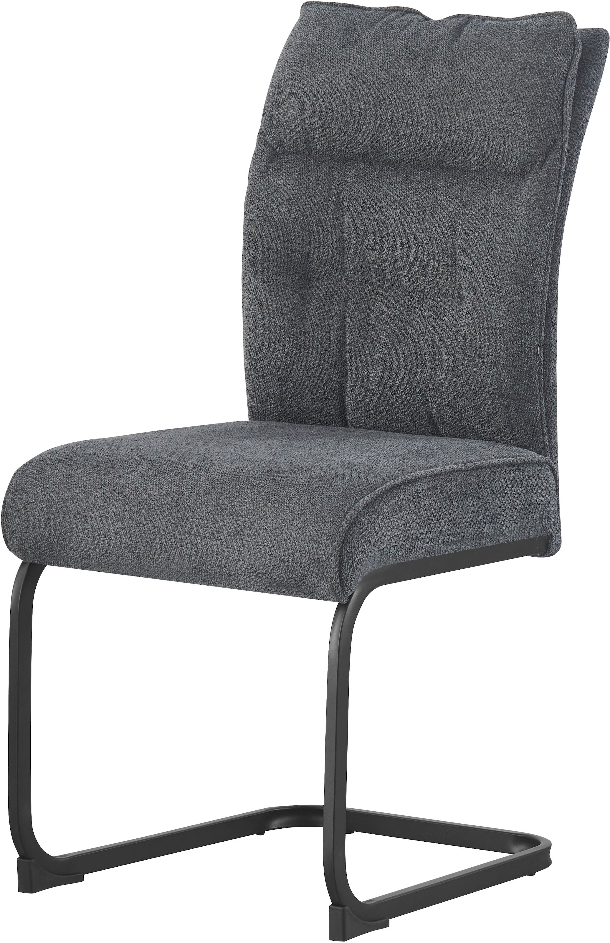 Home affaire Esszimmerstuhl »BARRIE, 2er Set, mit Metallgestell in matt schwarz« (Set) 2 Stk.in verschiedenen Farben, Belsatbarkeit pro Stuhl 120 kg, mit Armlehne