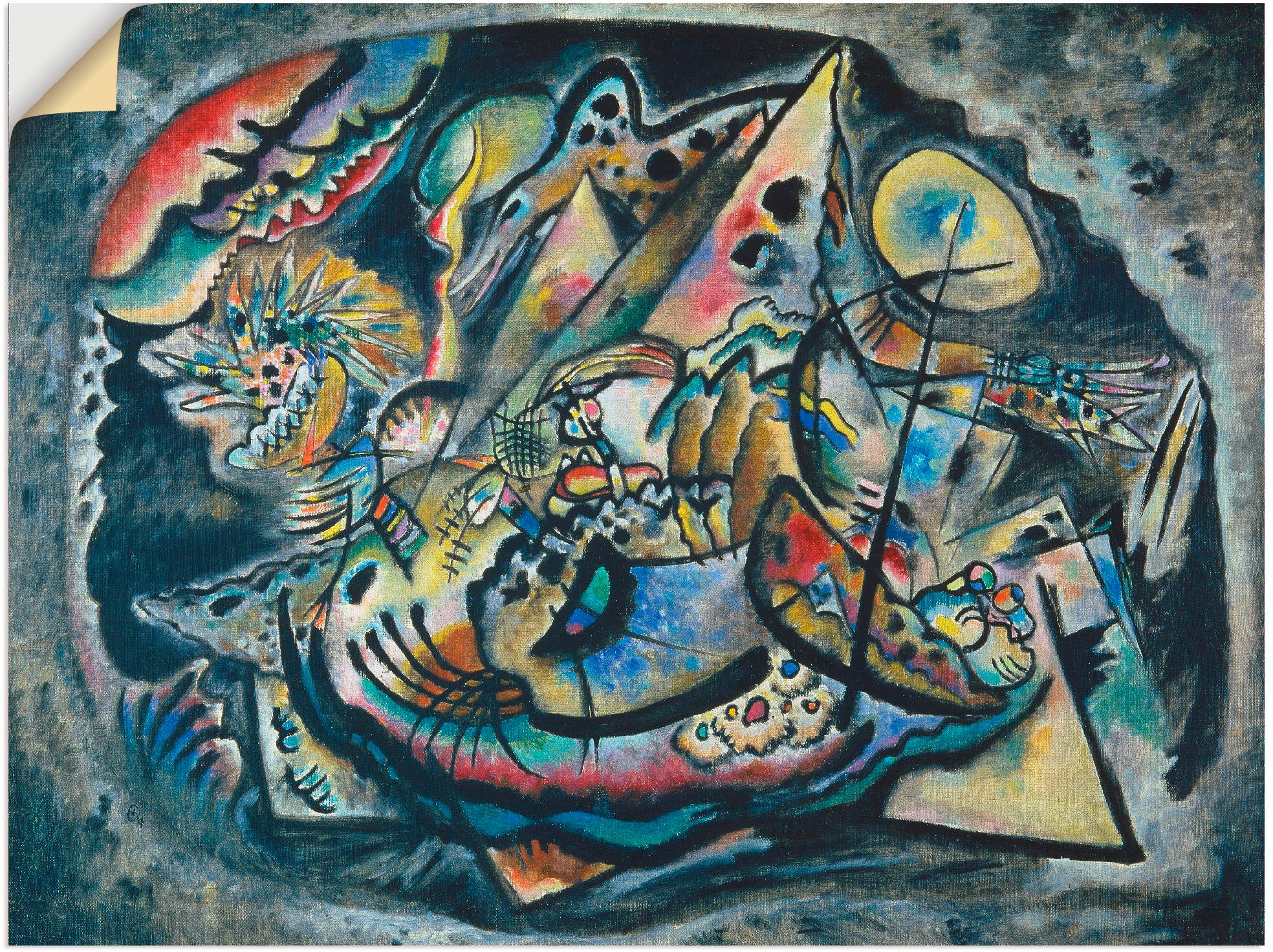 Image of Artland Wandbild »Komposition 'Graues Oval'. 1917«, Gegenstandslos, (1 St.), in vielen Grössen & Produktarten -Leinwandbild, Poster, Wandaufkleber / Wandtattoo auch für Badezimmer geeignet bei Ackermann Versand Schweiz