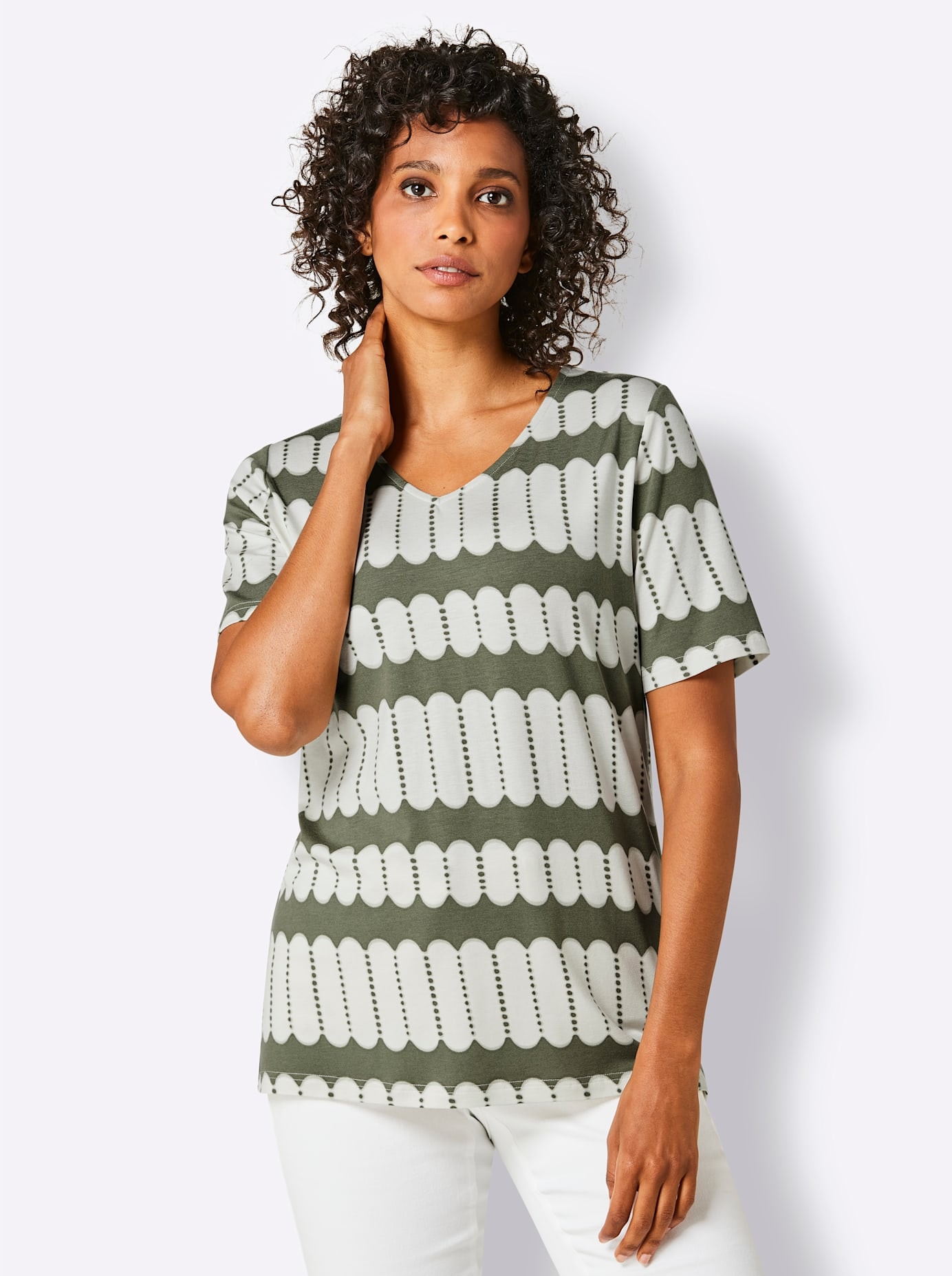 CREATION L PREMIUM Print-Shirt »Lyocell-Shirt«, (1 tlg.)