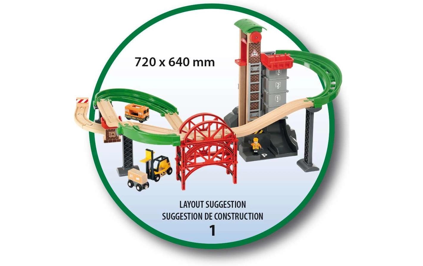 BRIO® Bâtiment de train jouet »BRIO Grosses Lagerhaus-Set Aufzug«
