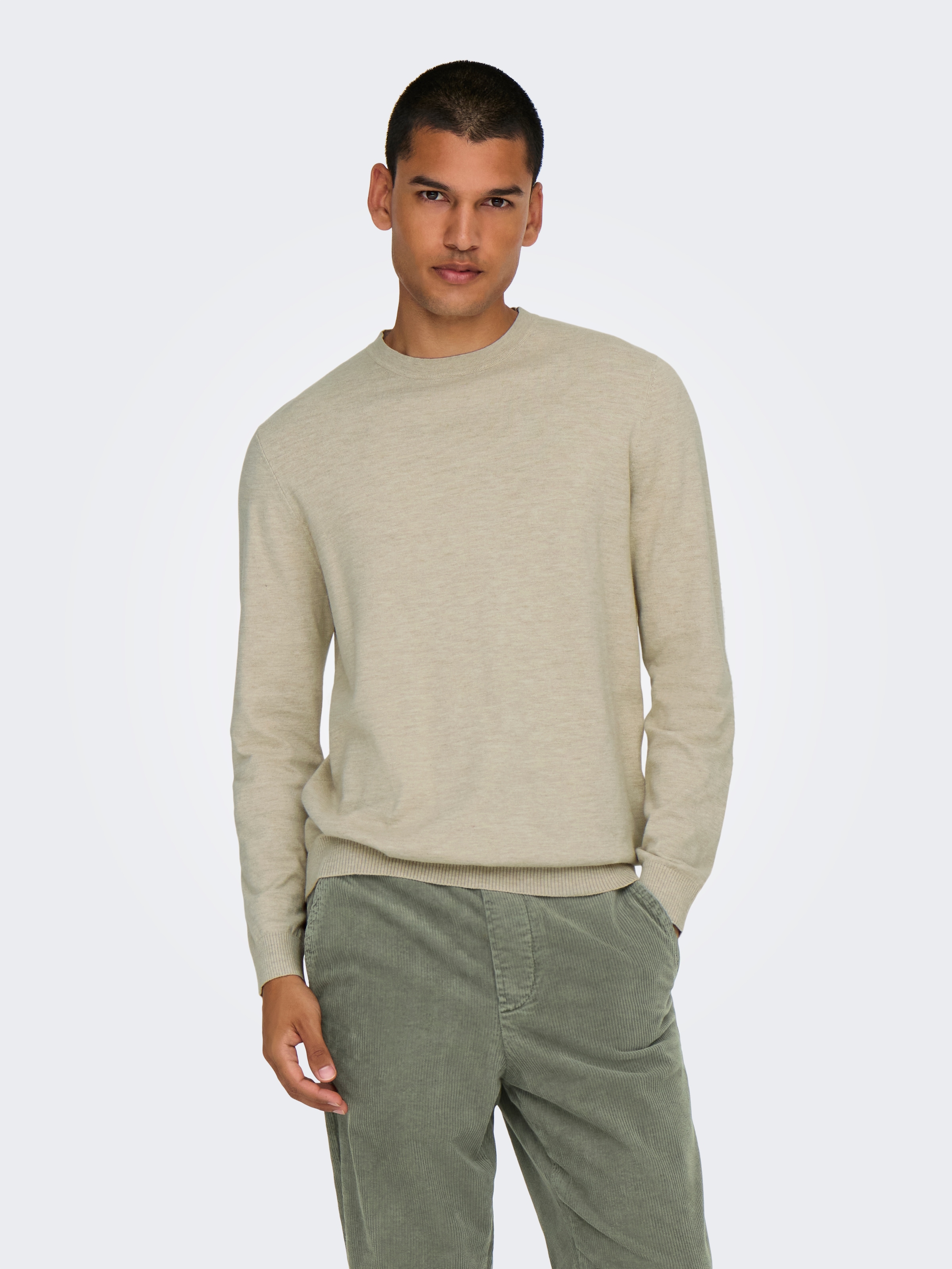 ONLY & SONS Pull en tricot »ONSLOUI REG 12 MEL CREW KNIT NOOS«