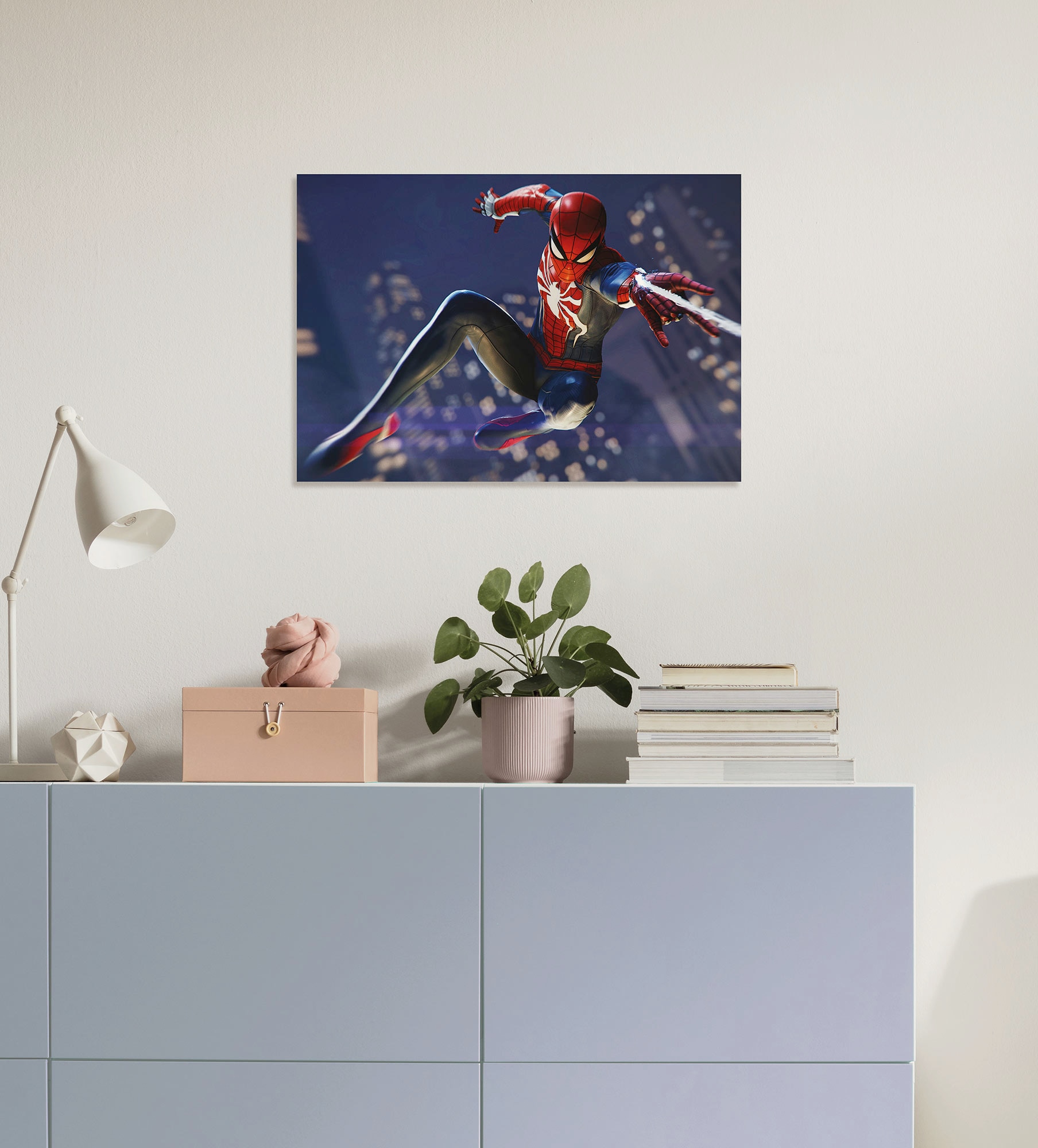 Image of Komar Leinwandbild "Marvel Spider-Man Web Shoot" Disney 1 Stk. tlg. 60 x 40 cm (Breite x Höhe) - Kinderzimmer, Dekoration