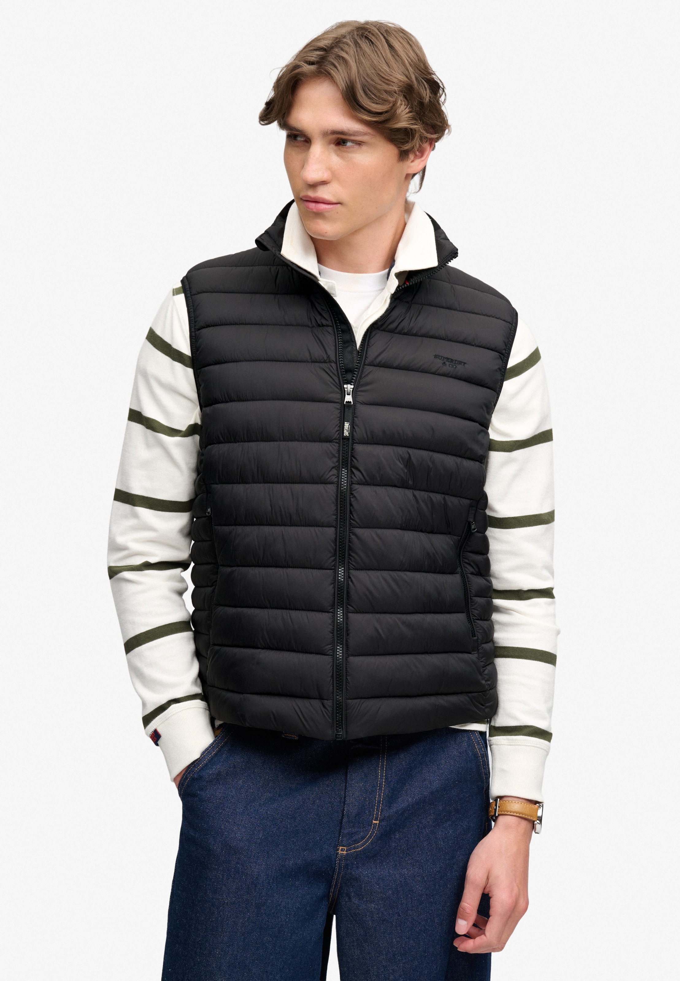 Image of Superdry Steppweste "FUJI LITE PADDED GILET" Kunstfaser, slim fit