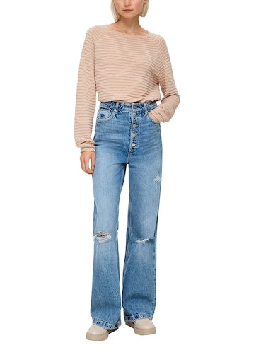 QS Pull en tricot mit Strukturmuster