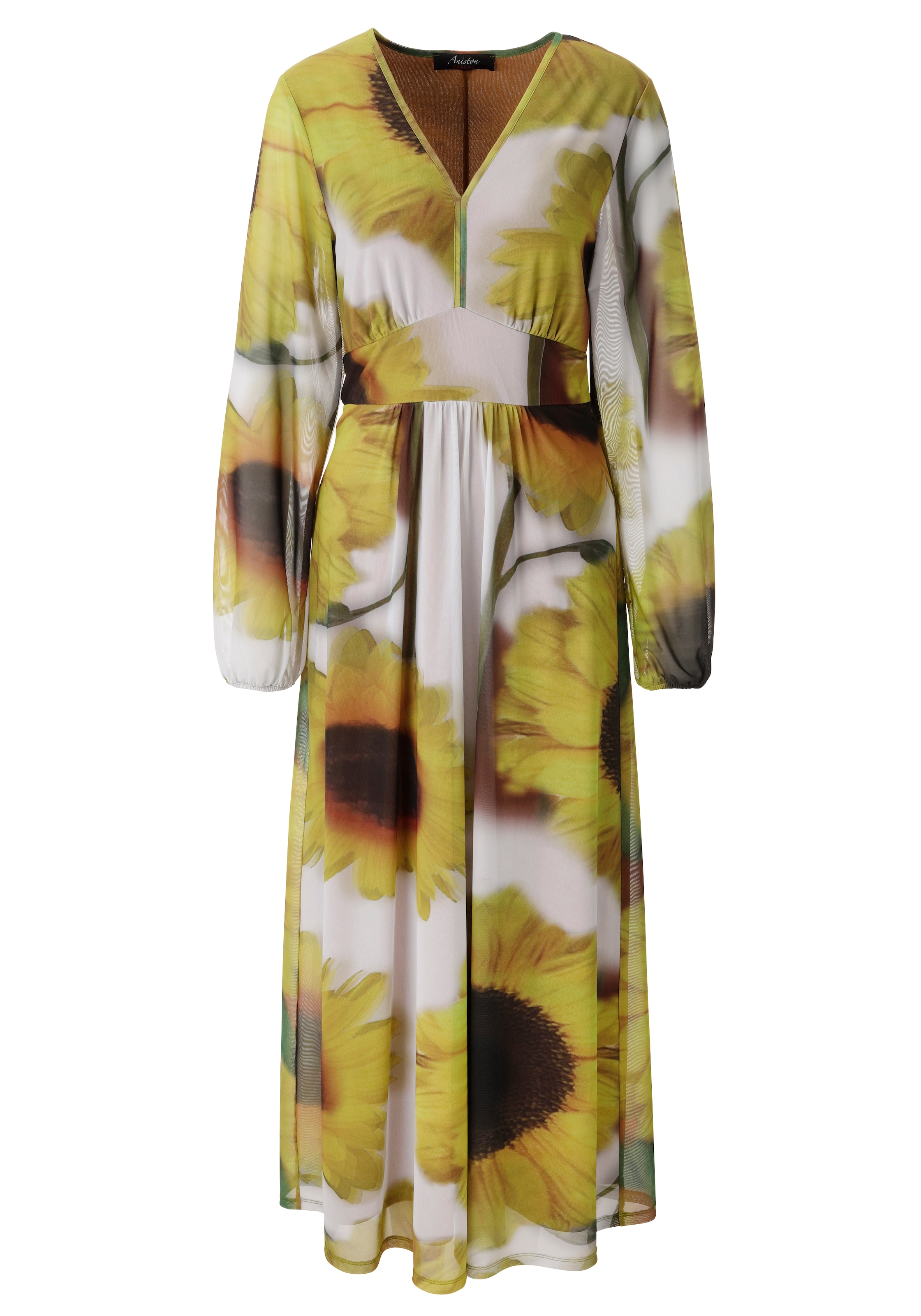 Aniston CASUAL Maxikleid mit grossflächigen Sonnenblumen bedruckt - NEUE KOLLEKTION