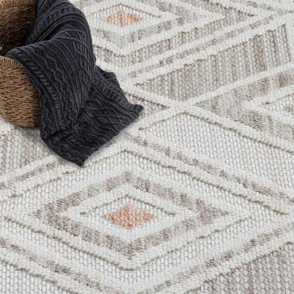 Carpet City Teppich »LINDO 8875«, rund, 11 mm Höhe, Kurzflor, Hochtief-Muster/ 3D-Effekt, Boho-Stil, Wohnzimmer