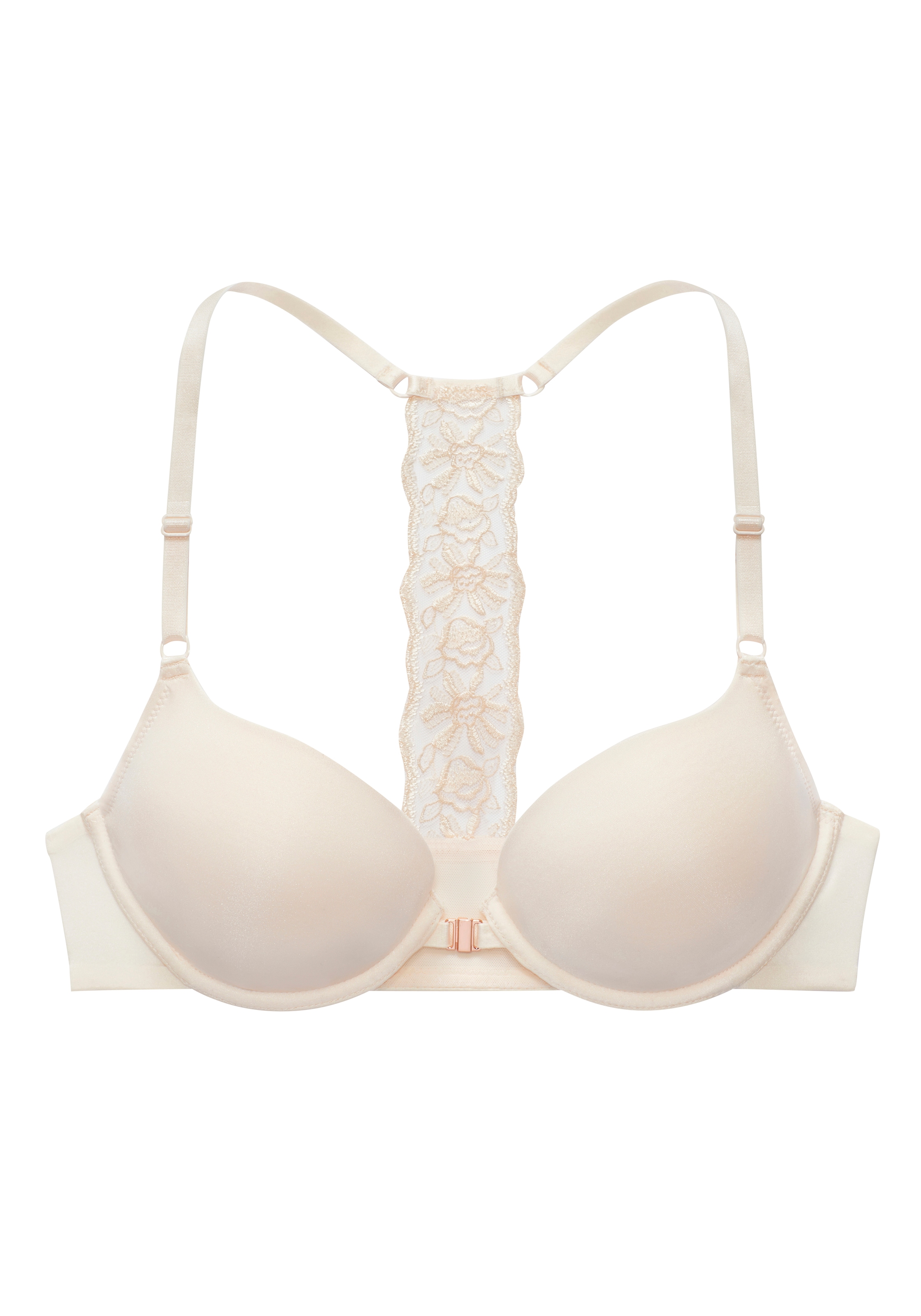 LASCANA Push-up-BH, mit Bügel und dekorativem Stickereiband im Rücken, sexy Dessous
