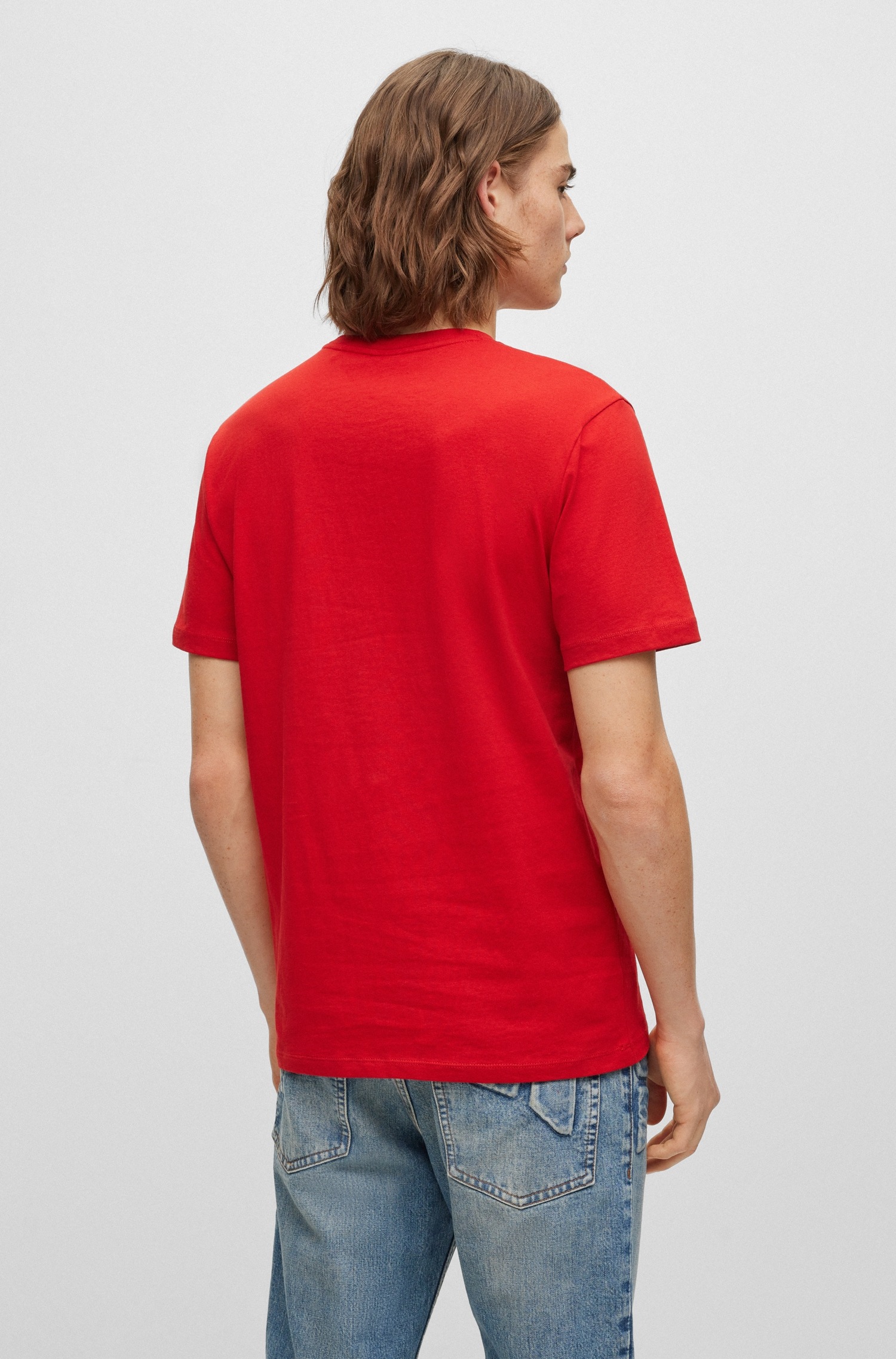 BOSS ORANGE T-Shirt, mit BOSS-Stickerei auf der Brust