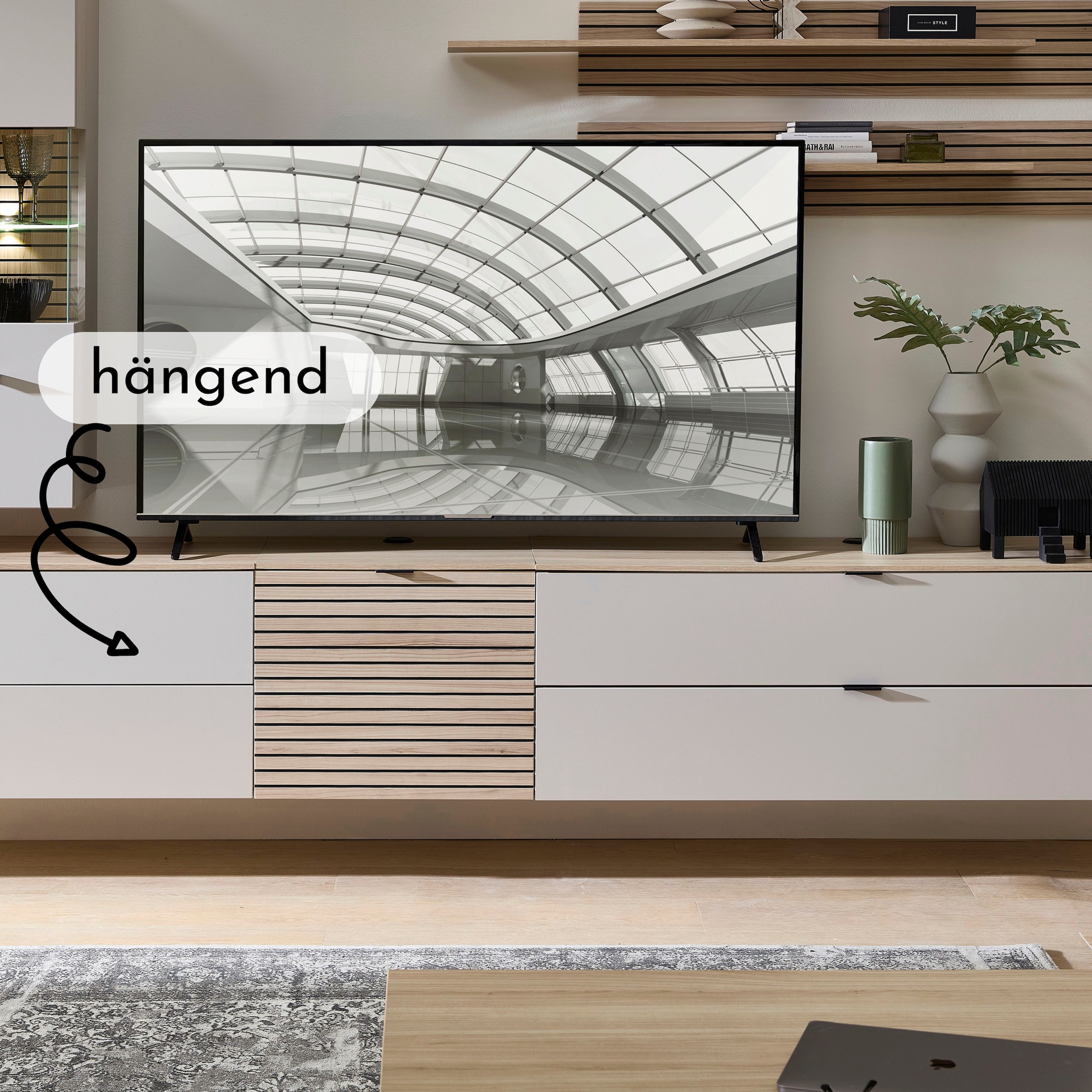 Innostyle Meuble TV »INA TV-Lowboard, 60 x 51 x 44 cm (B/H/T)« 1 cuis tlg. utilisable debout/suspendu, 1 porte, Softclose