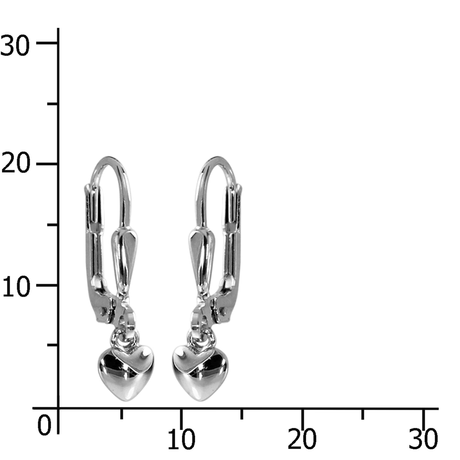OSTSEE-SCHMUCK Paire de boucles d'oreilles »Ostsee-Schmuck Ohrhänger kleines Herz Ohrhänger kleines Herz«