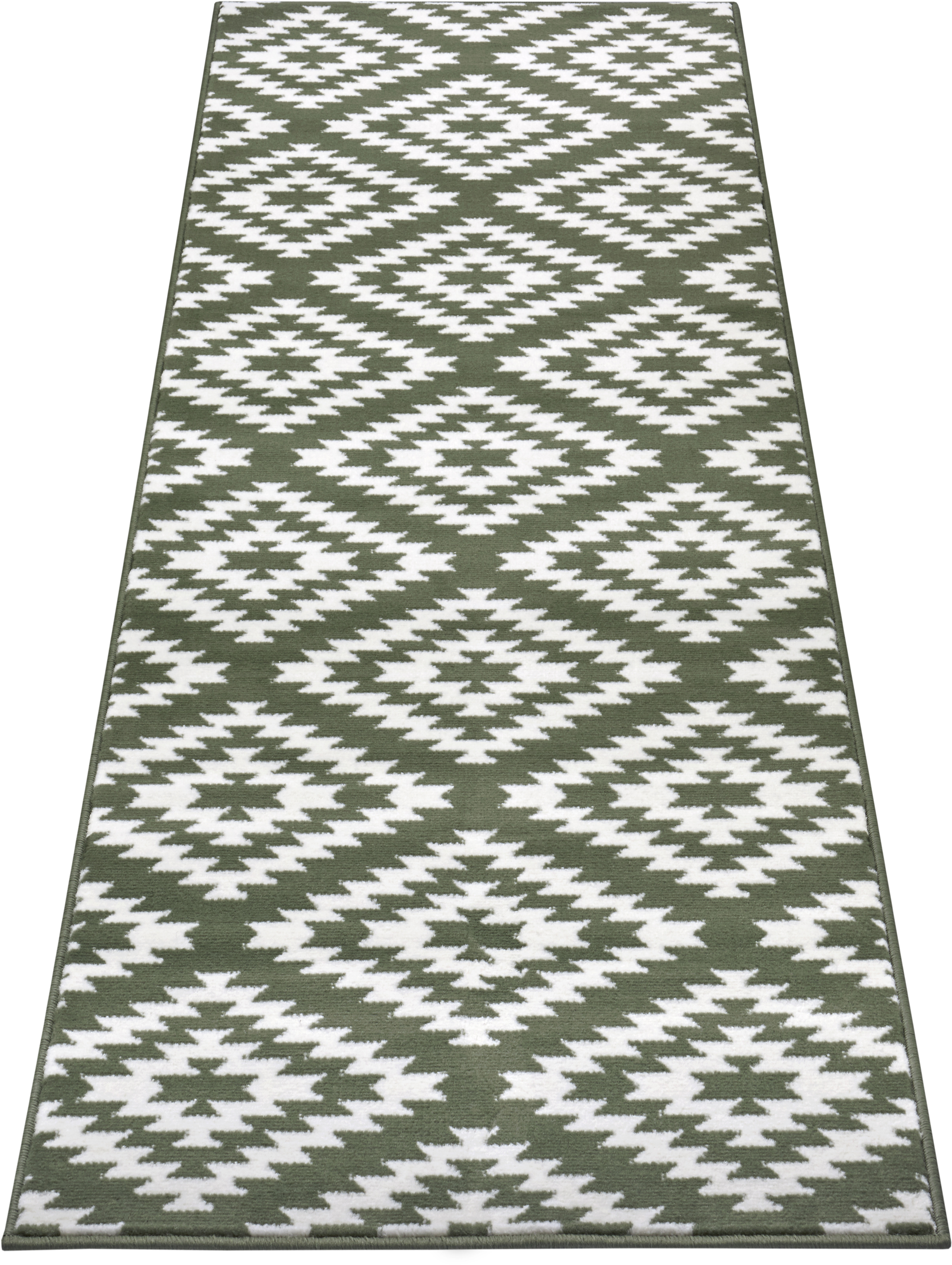 Läufer »Nordic«, rechteckig, Kurzflor, ringsum gekettelt, Rauten Design, dichter Flor,...
