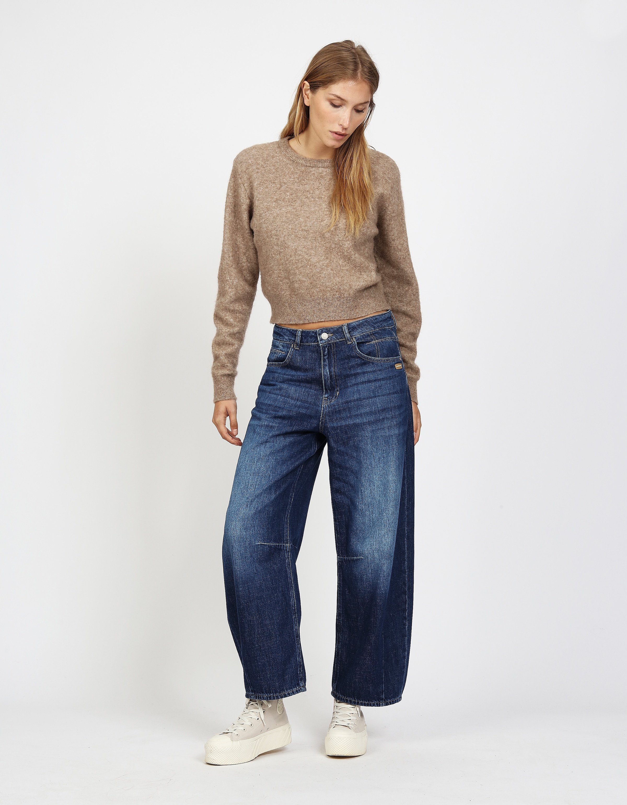 GANG Loose-fit-Jeans »94SARINA« mit Abnähern an Knie und Saum