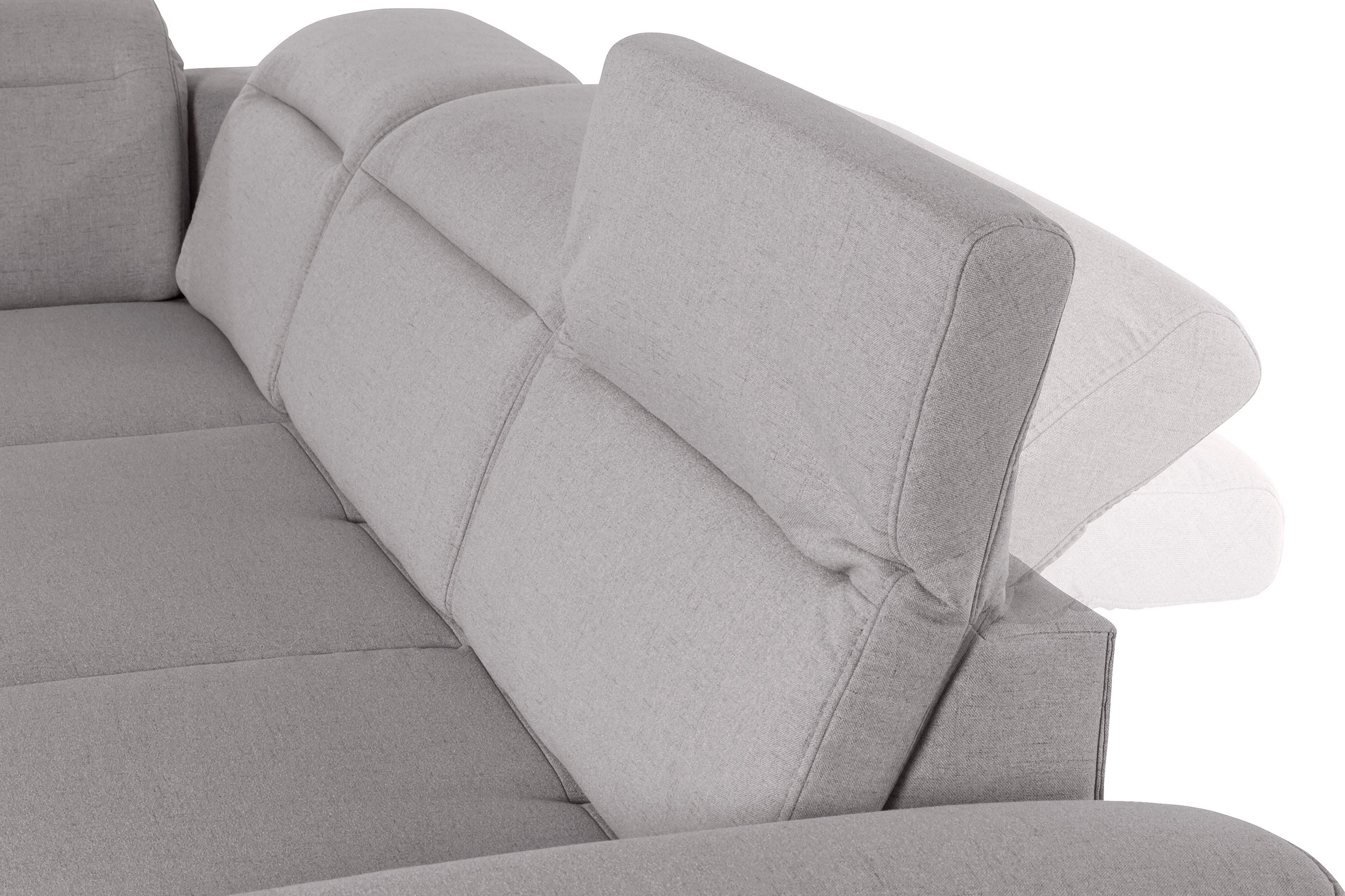sit&more Ecksofa »Percy L-Form«, 15 cm Fusshöhe, Sitztiefenverstellung, wahlweise in 2 Fussfarben