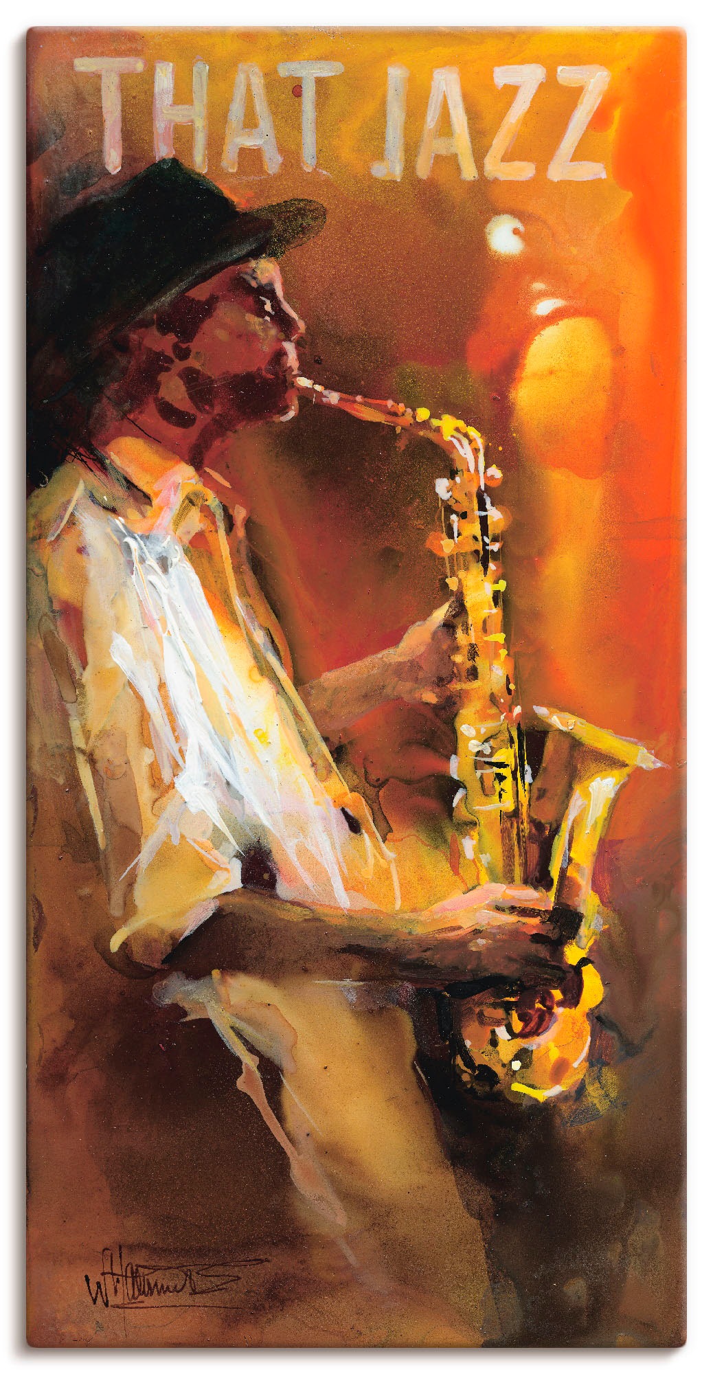 Image of Artland Wandbild »Jazz«, Musiker, (1 St.), in vielen Grössen & Produktarten -Leinwandbild, Poster, Wandaufkleber / Wandtattoo auch für Badezimmer geeignet bei Ackermann Versand Schweiz