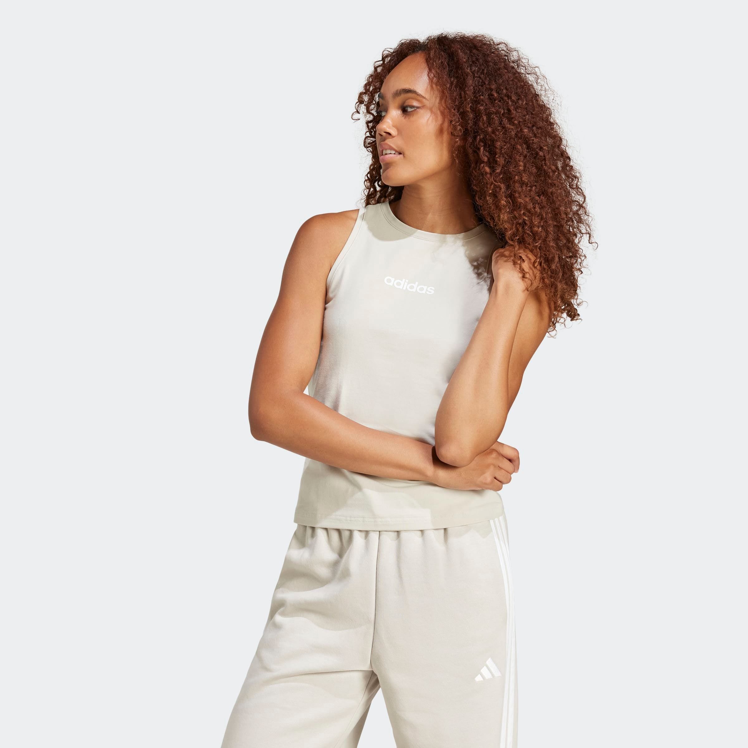 Image of adidas Sportswear Tanktop "ESSENTIALS LINEAR SLIM COTTON"